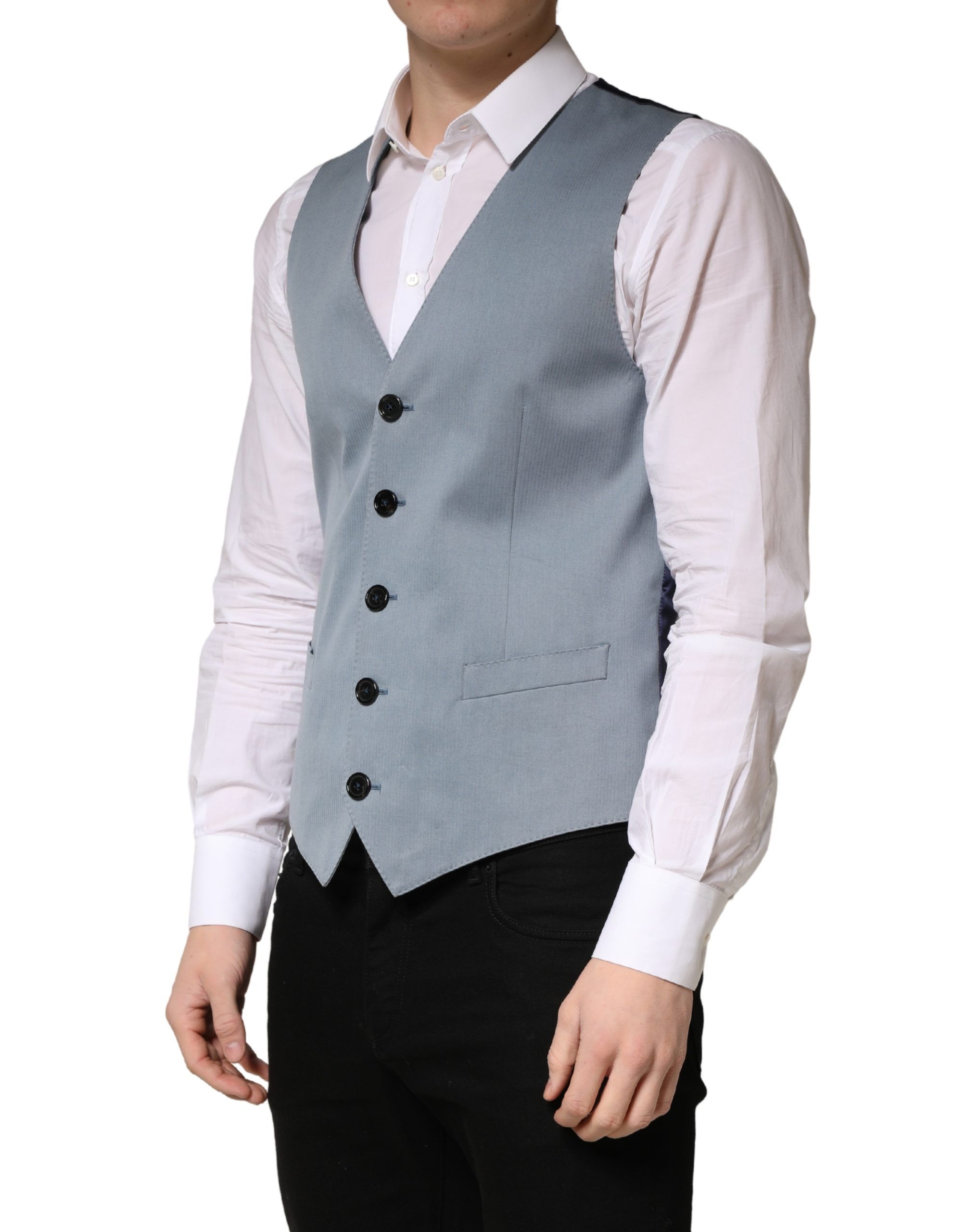 Wool Single Breasted Men Waistcoat Men's Vest - Dolce & Gabbana - Modalova