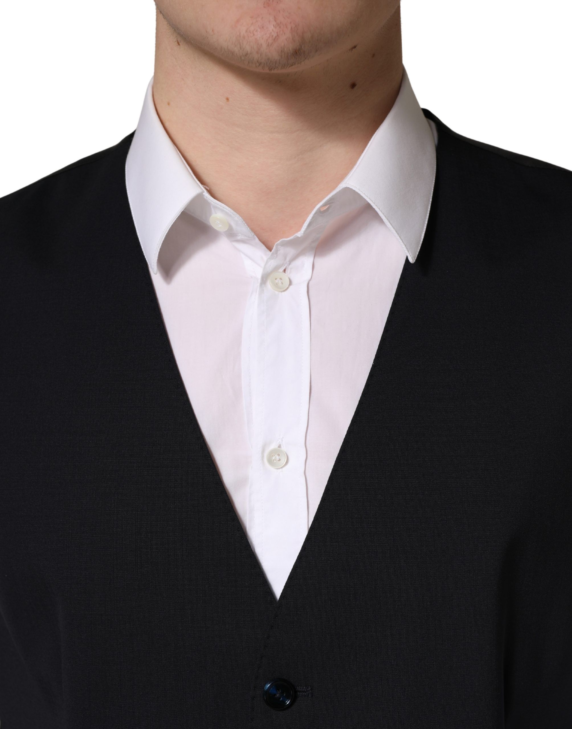 Wool Single Breasted Waistcoat Men's Vest - Dolce & Gabbana - Modalova