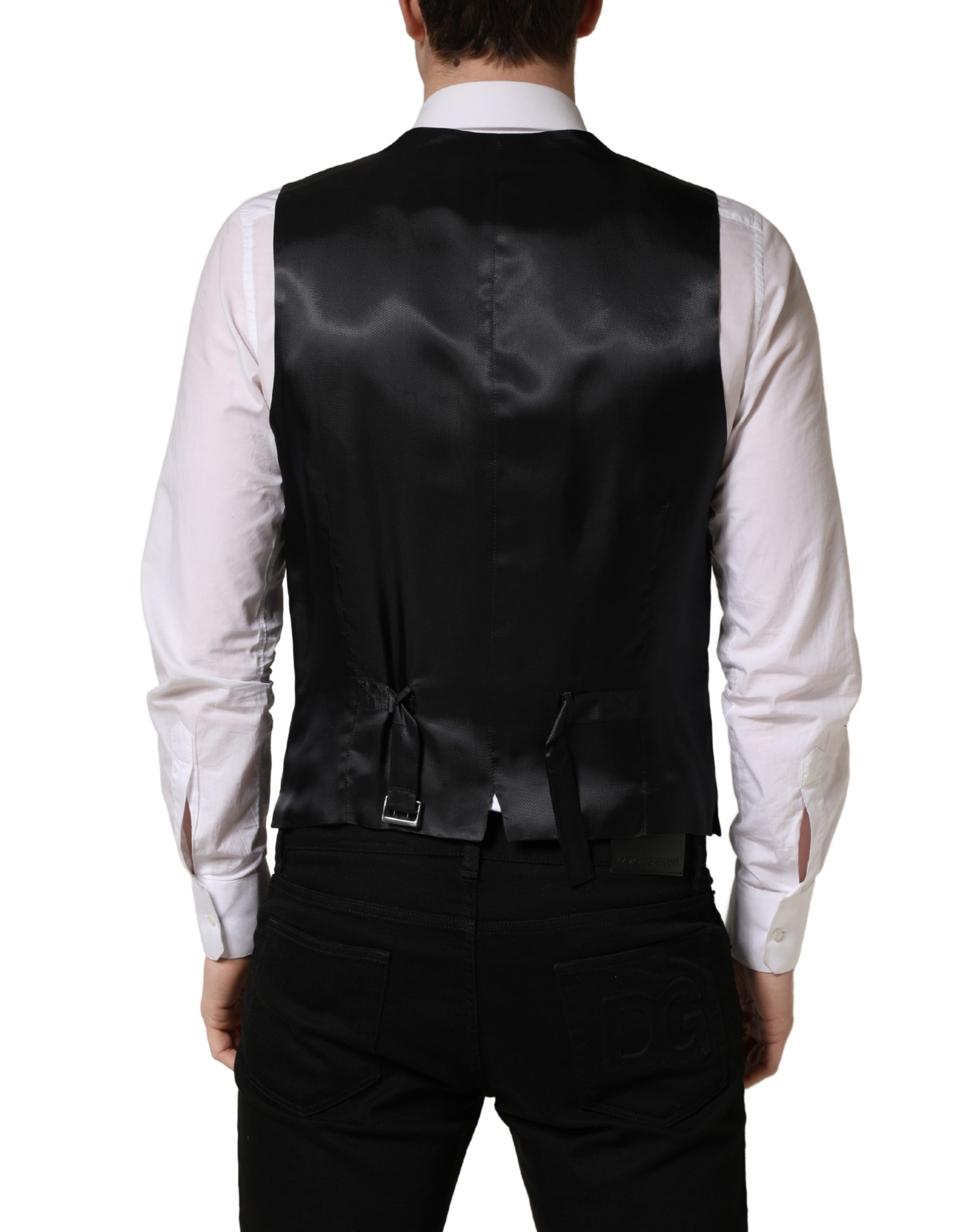 Wool Single Breasted Waistcoat Men's Vest - Dolce & Gabbana - Modalova