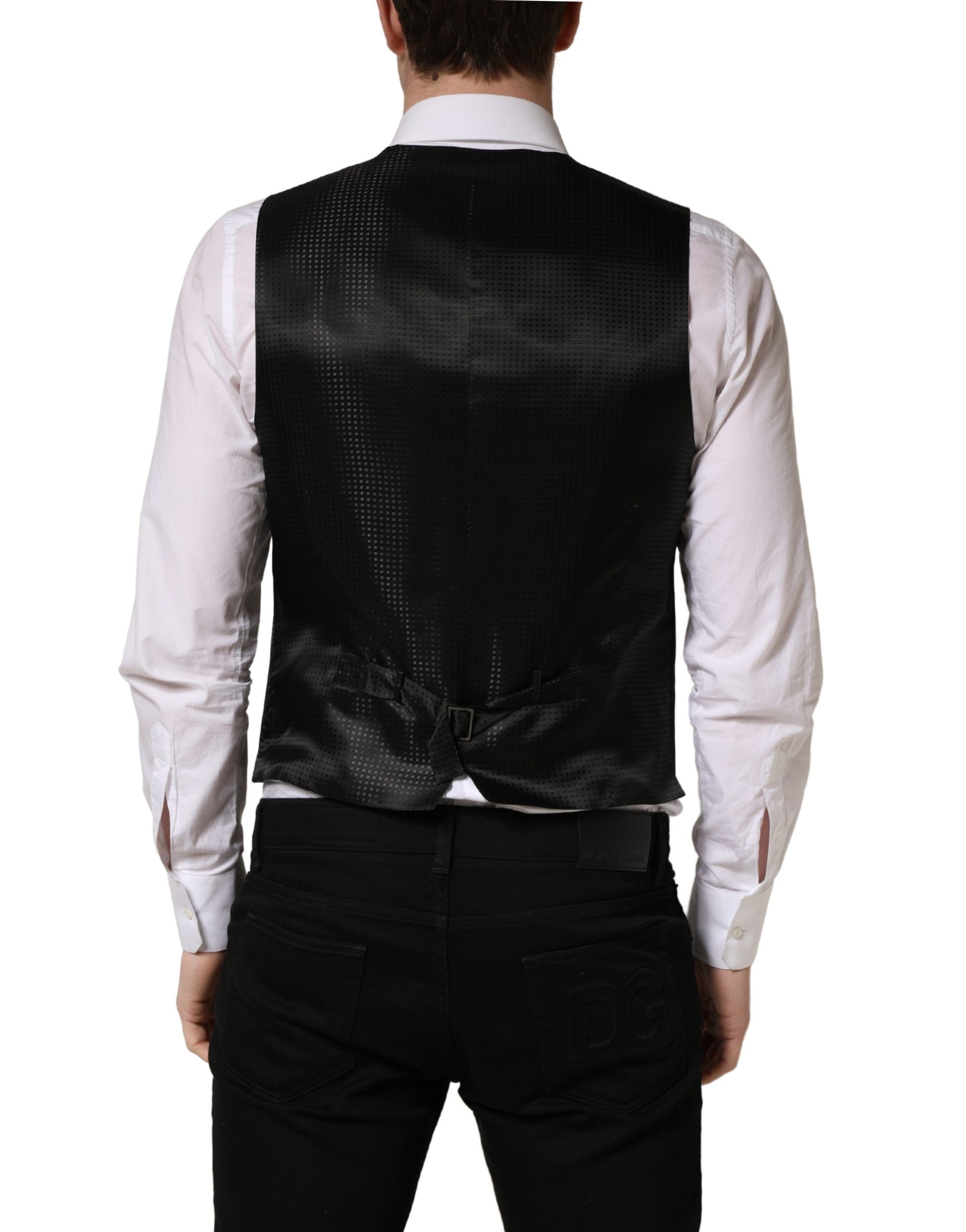 Wool Single Breasted Waistcoat Men's Vest - Dolce & Gabbana - Modalova