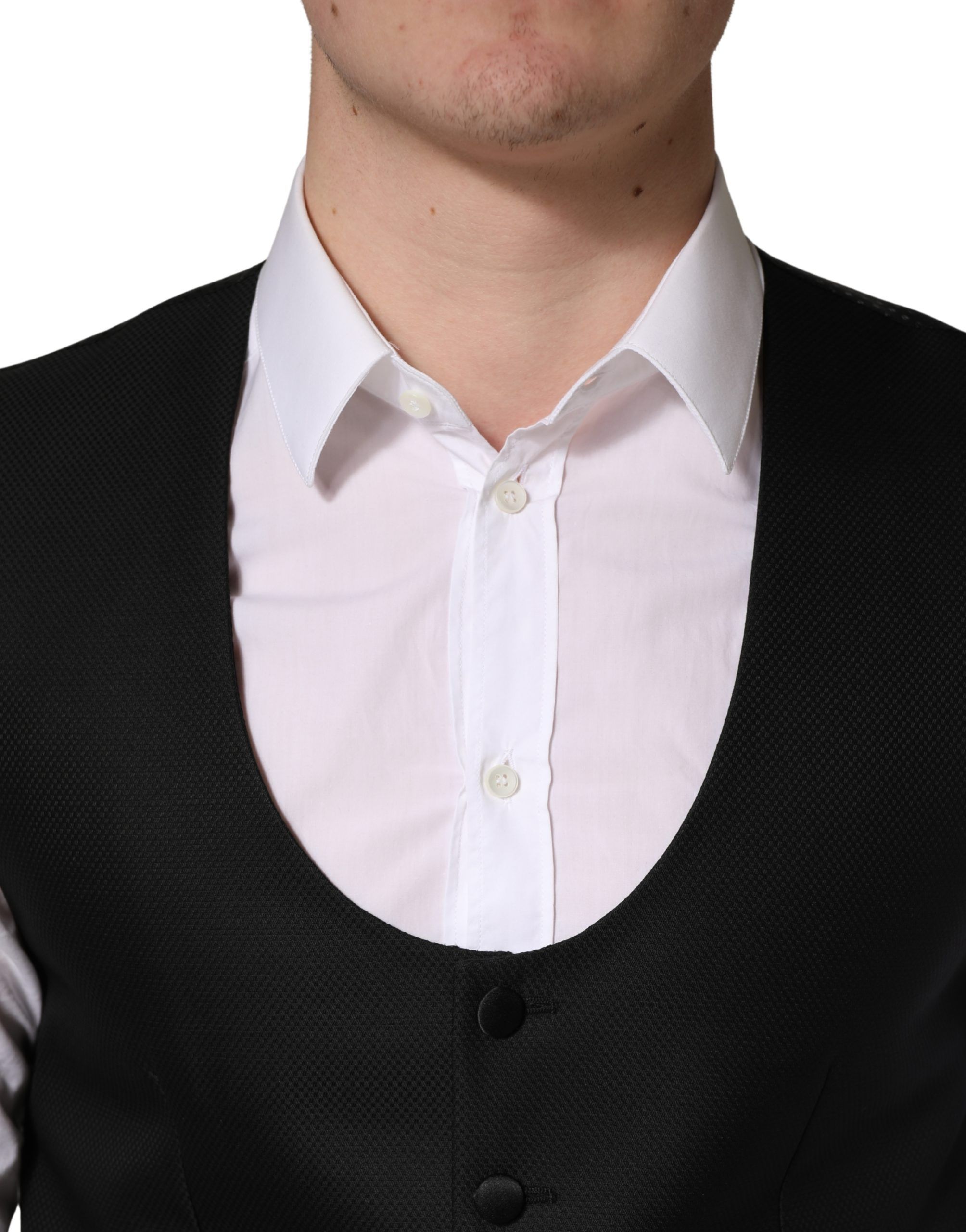 Wool Single Breasted Waistcoat Men's Vest - Dolce & Gabbana - Modalova