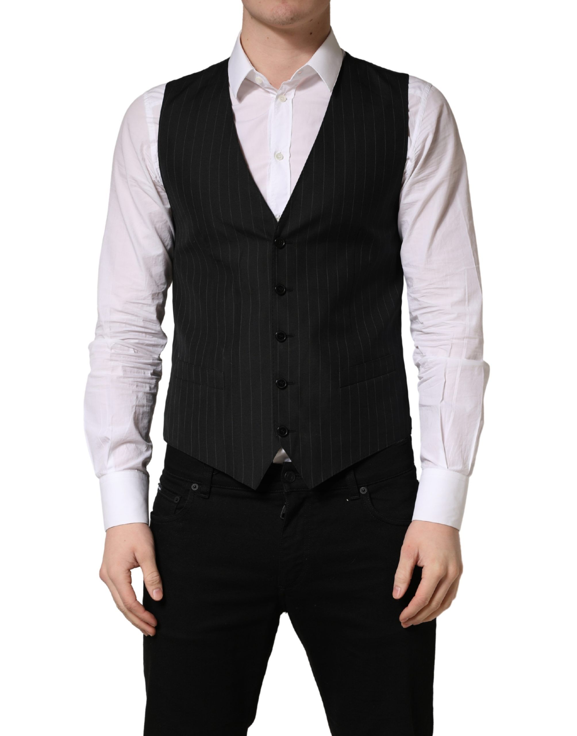 Stripe Single Breasted Waistcoat Men's Vest - Dolce & Gabbana - Modalova
