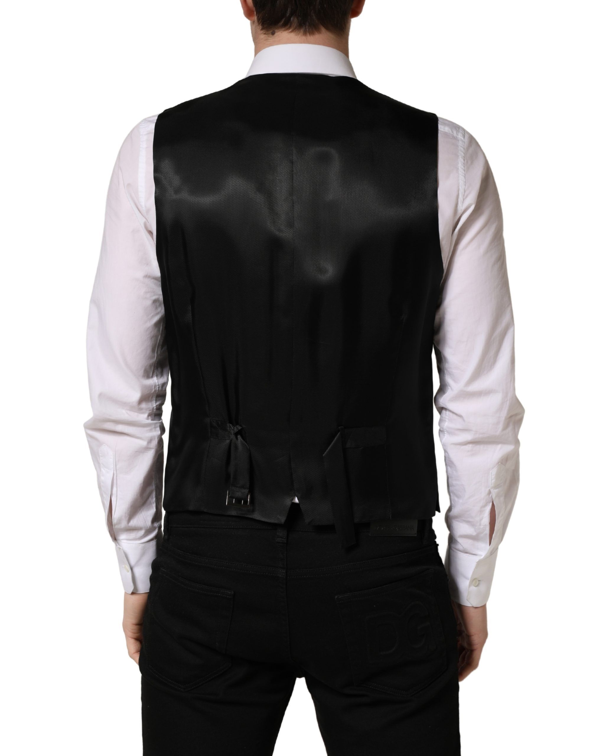 Dark Gray Single Breasted Men Waistcoat Men's Vest - Dolce & Gabbana - Modalova