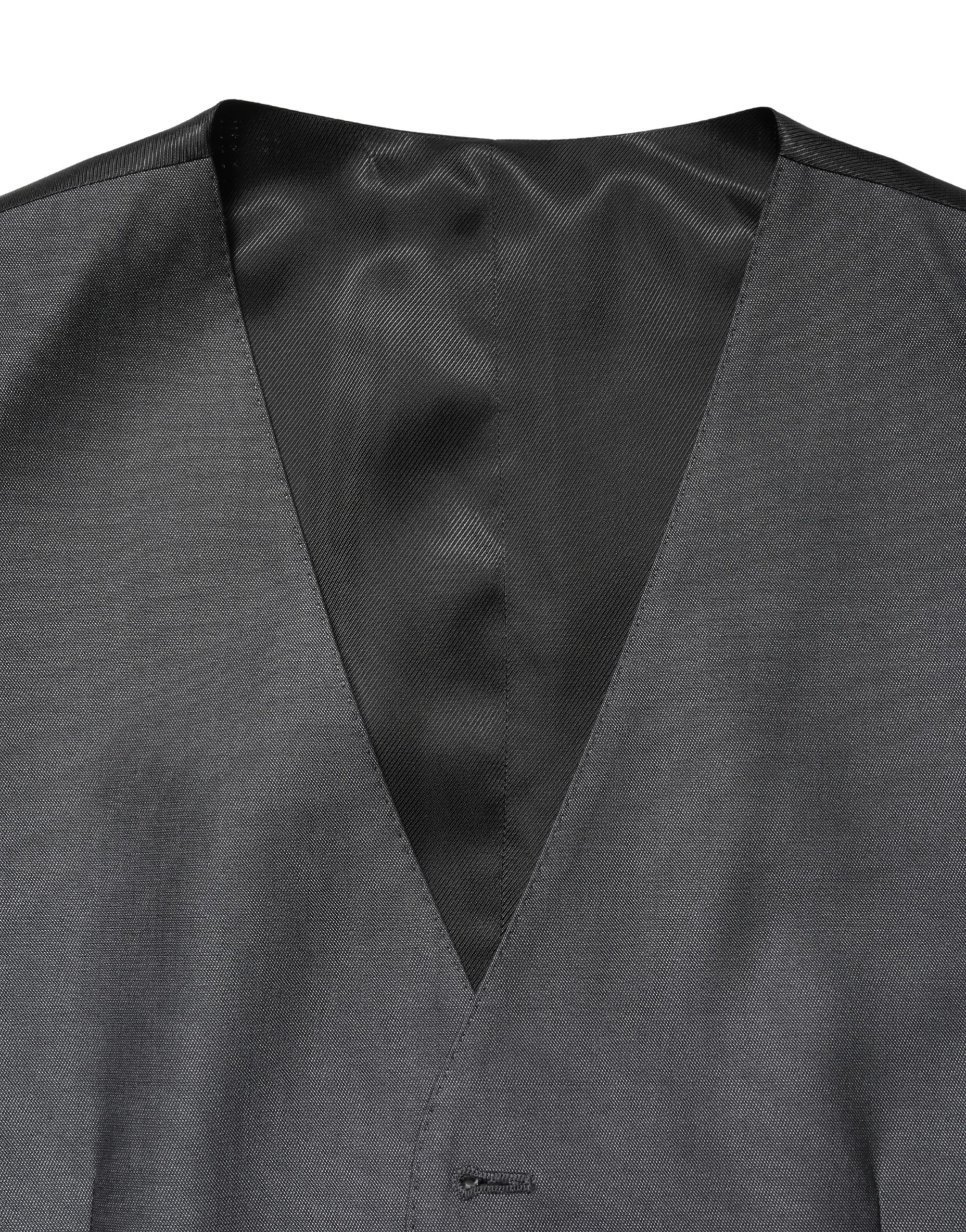 Dark Gray Single Breasted Men Waistcoat Men's Vest - Dolce & Gabbana - Modalova