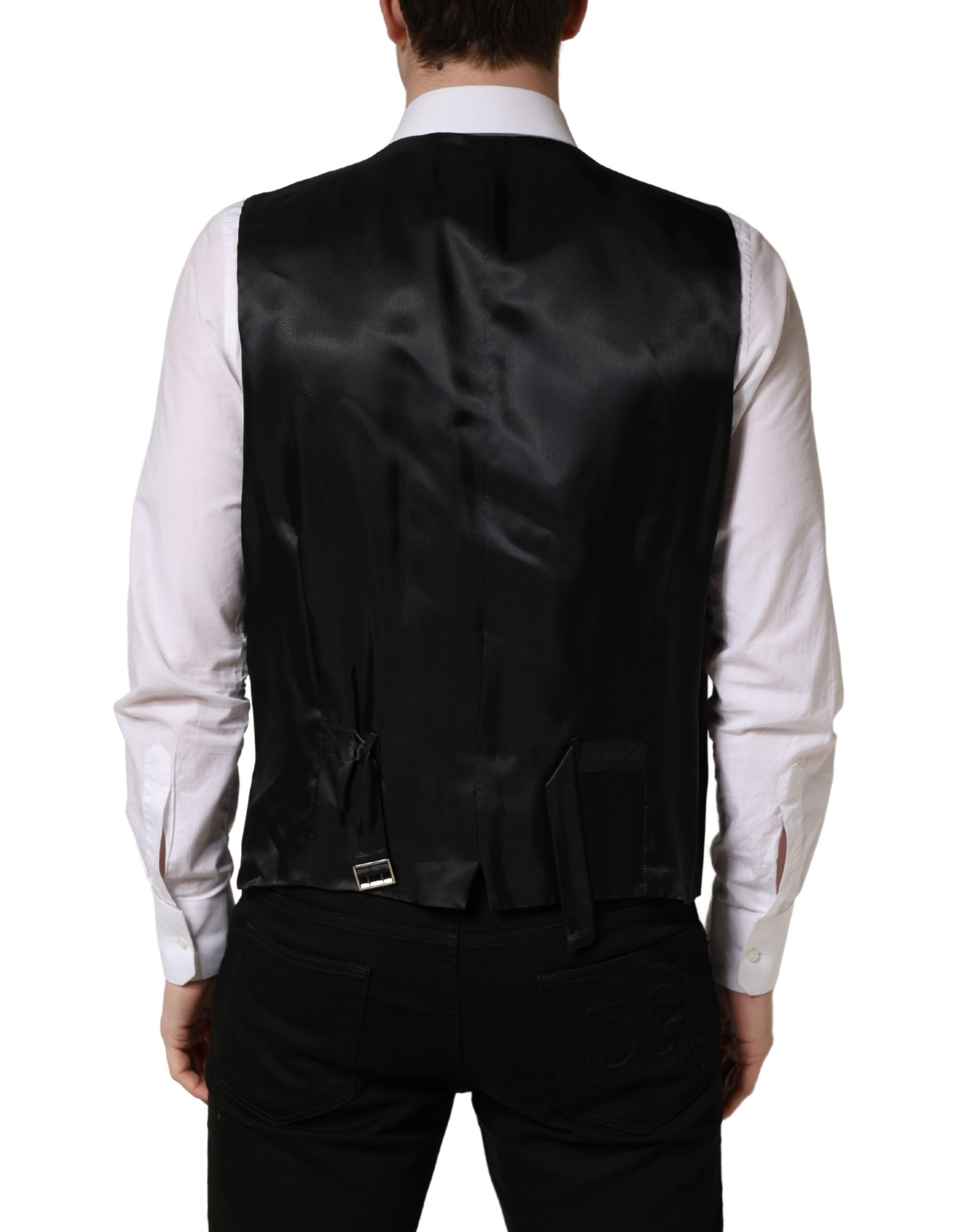 Wool Single Breasted Waistcoat Men's Vest - Dolce & Gabbana - Modalova