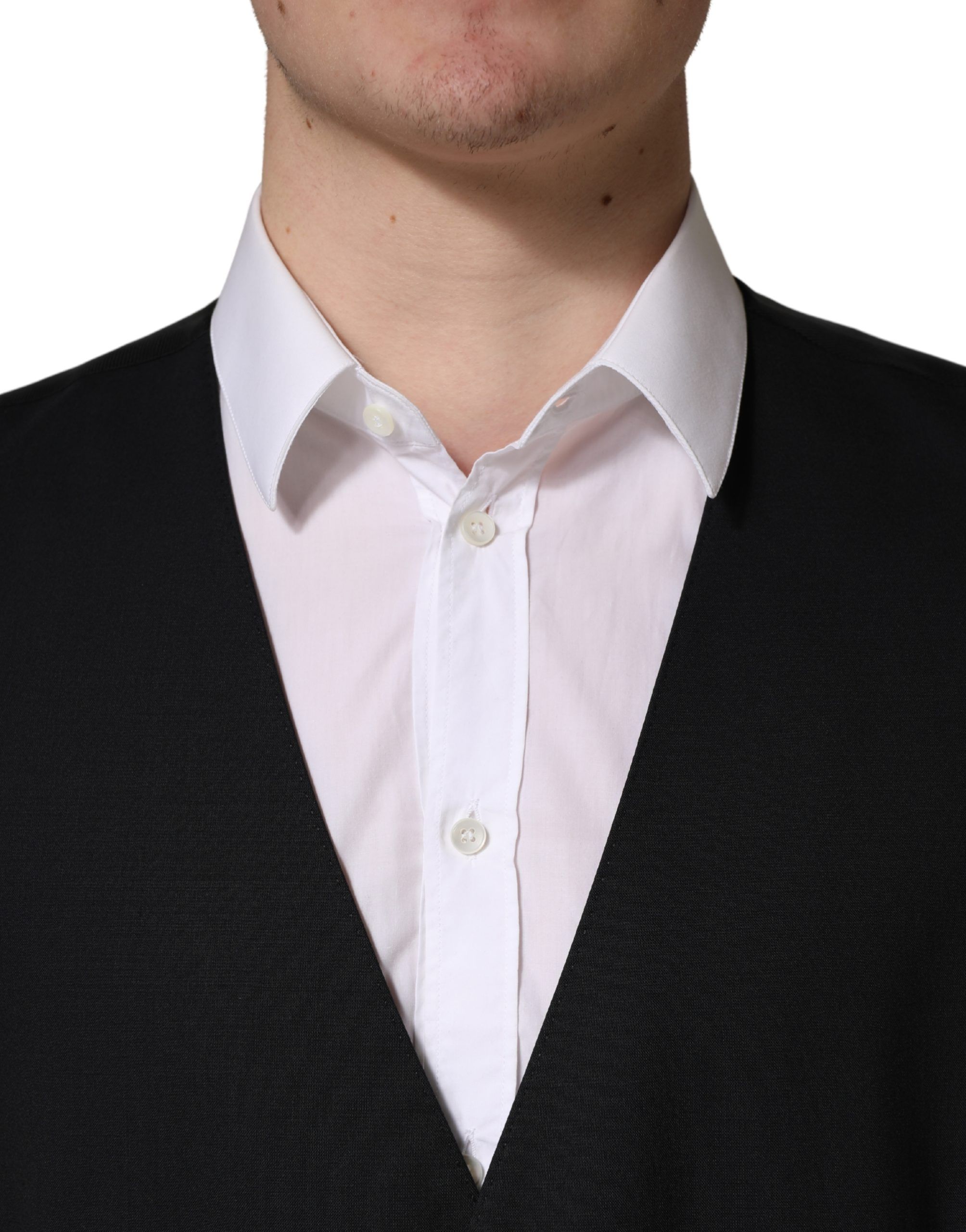 Wool Single Breasted Waistcoat Men's Vest - Dolce & Gabbana - Modalova
