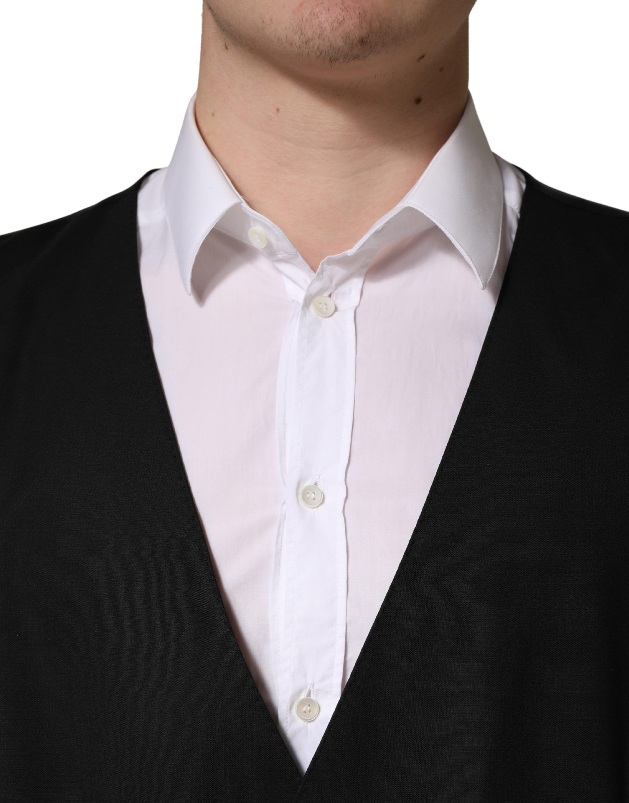 Wool Single Breasted Waistcoat Men's Vest - Dolce & Gabbana - Modalova