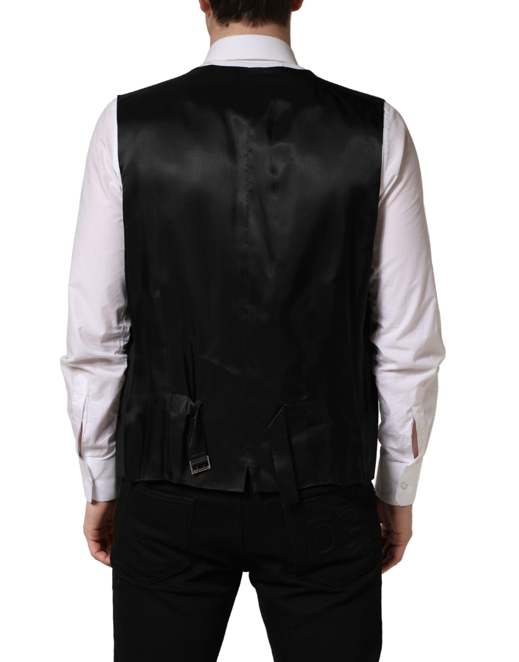 Wool Single Breasted Waistcoat Men's Vest - Dolce & Gabbana - Modalova