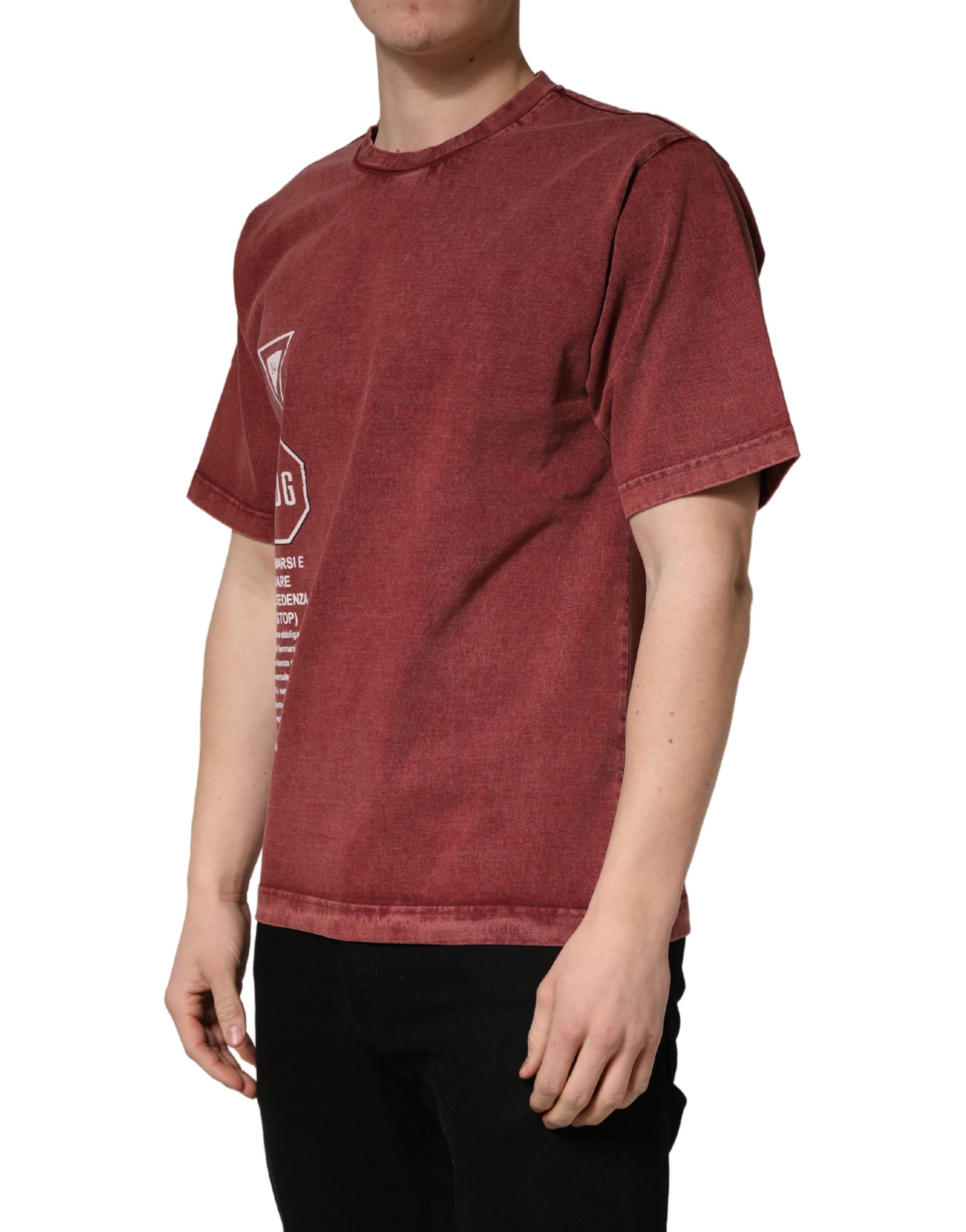 Print Round Neck Short Sleeve Men's T-shirt - Dolce & Gabbana - Modalova