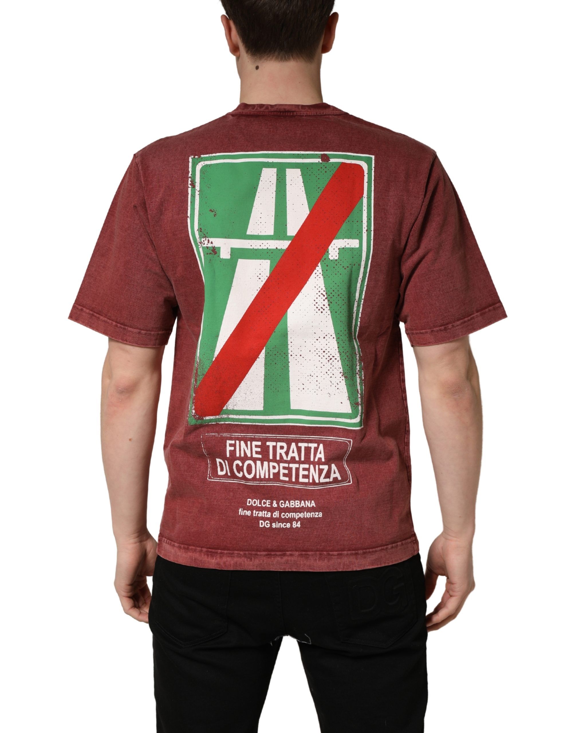 Print Round Neck Short Sleeve Men's T-shirt - Dolce & Gabbana - Modalova