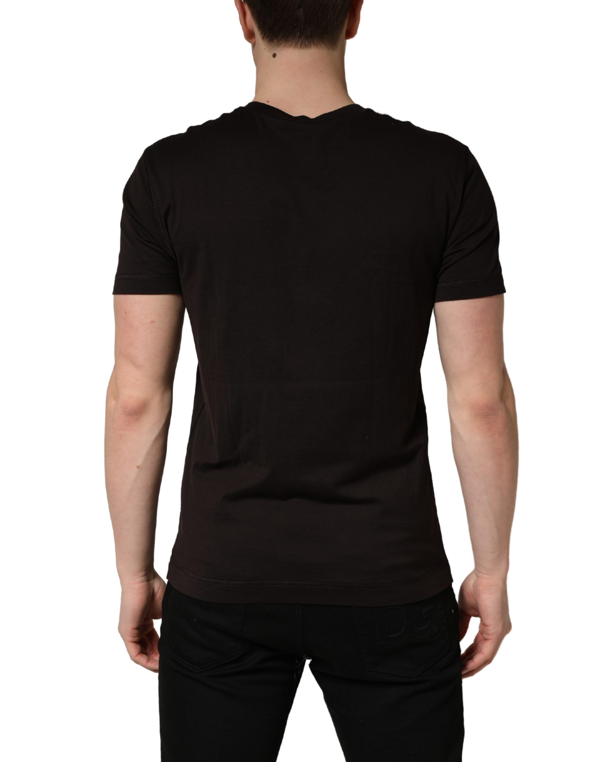 Logo Embroidered Men Crew Neck Men's T-shirt (Pre-Owned) - Dolce & Gabbana - Modalova