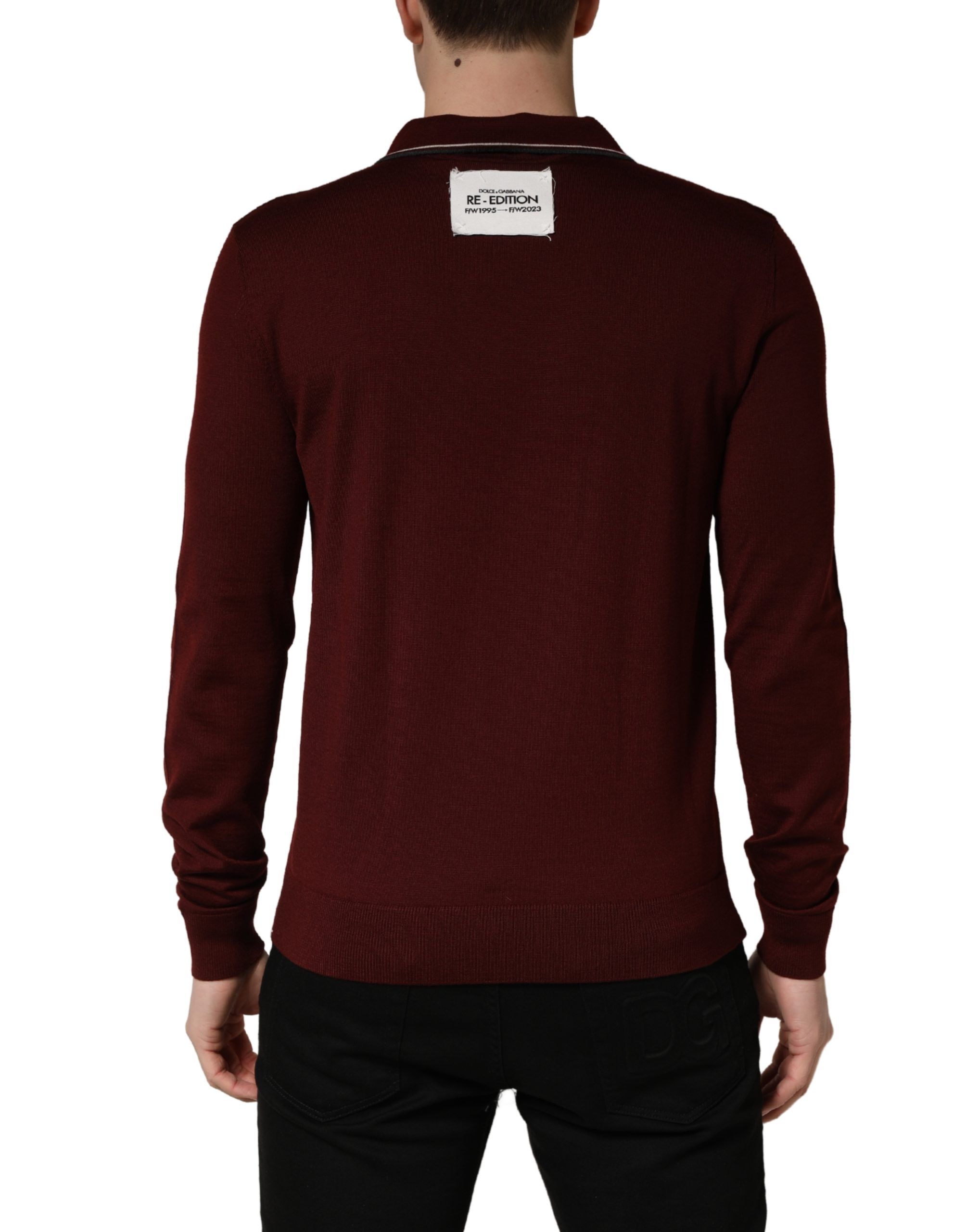 Re-Edition Wool Long Sleeves Men's T-shirt - Dolce & Gabbana - Modalova
