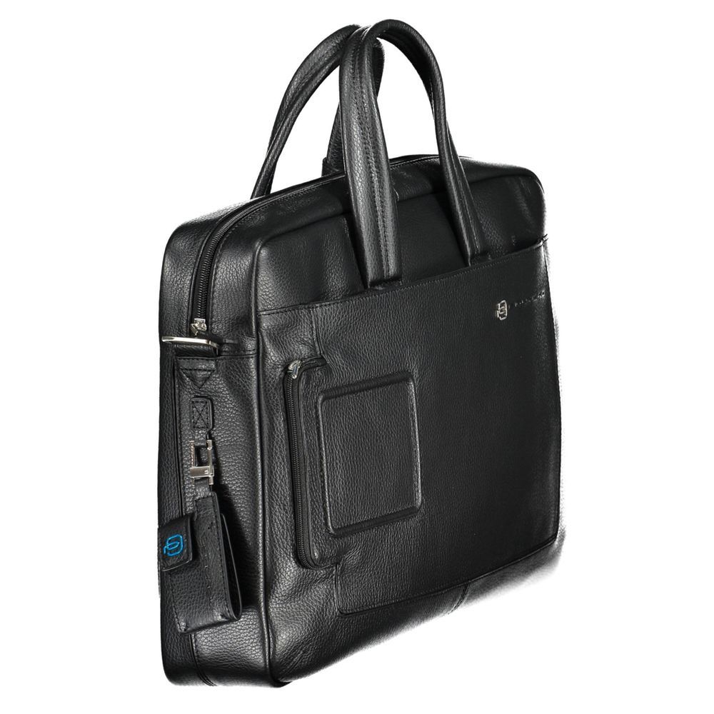 Nero Leather Men Men's Briefcase - Piquadro - Modalova