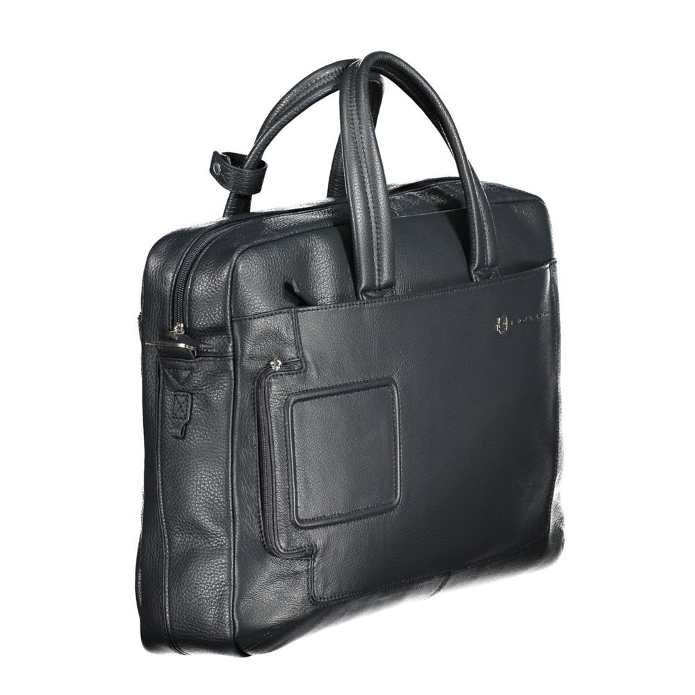 Blu Leather Men Men's Briefcase - Piquadro - Modalova
