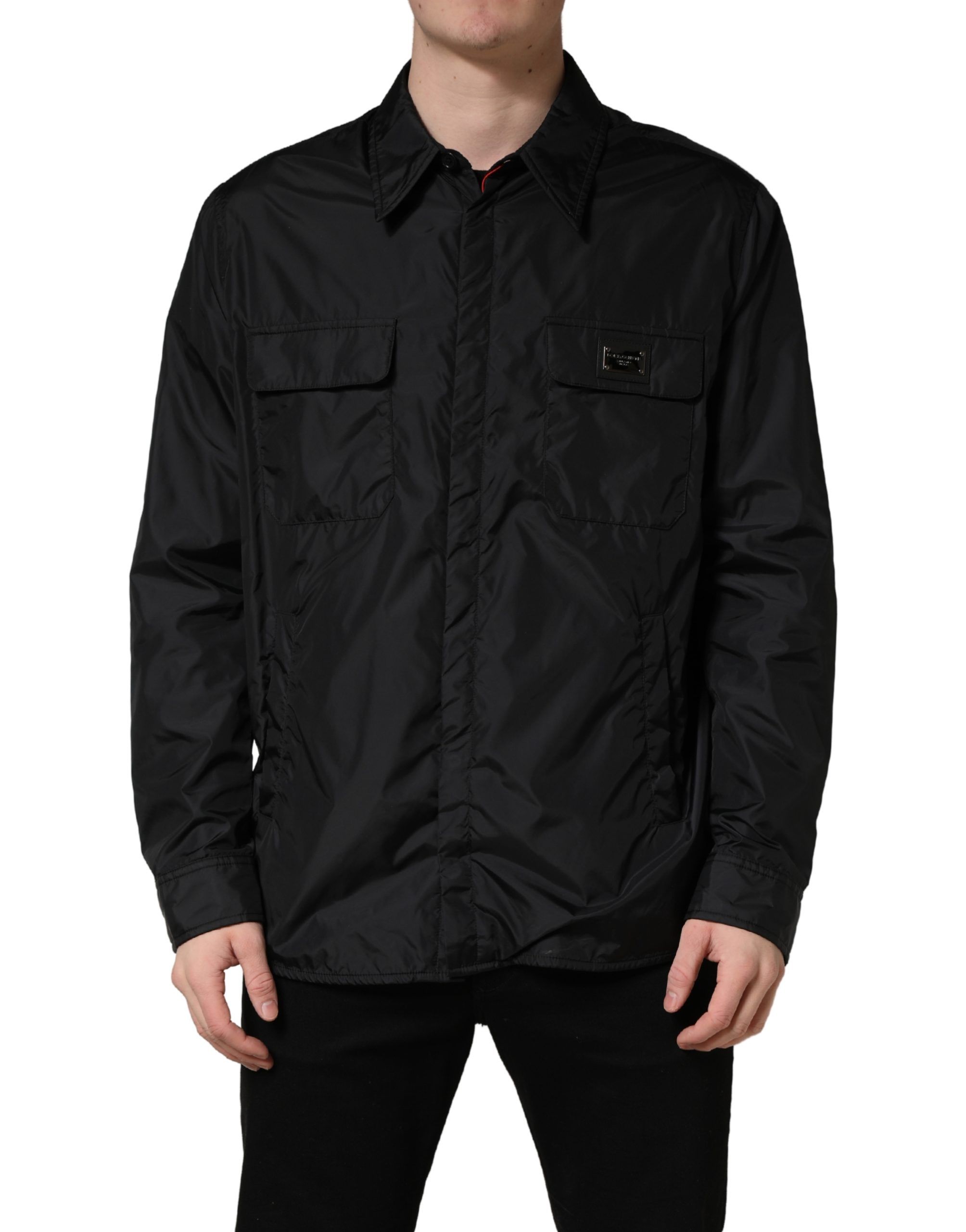 Logo Plaque Long Sleeves Shirt Men's Jacket (Pre-Owned) - Dolce & Gabbana - Modalova