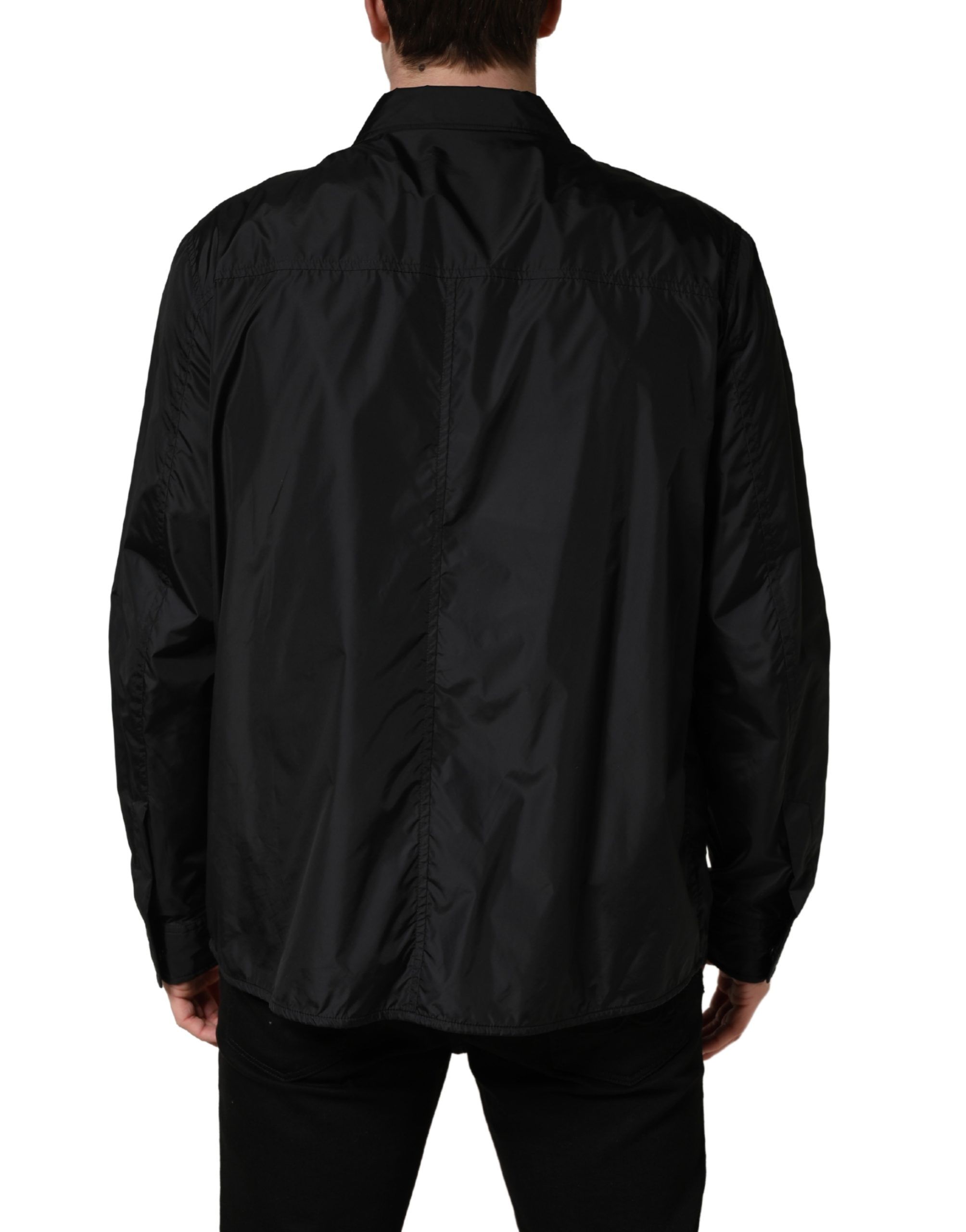 Logo Plaque Long Sleeves Shirt Men's Jacket (Pre-Owned) - Dolce & Gabbana - Modalova