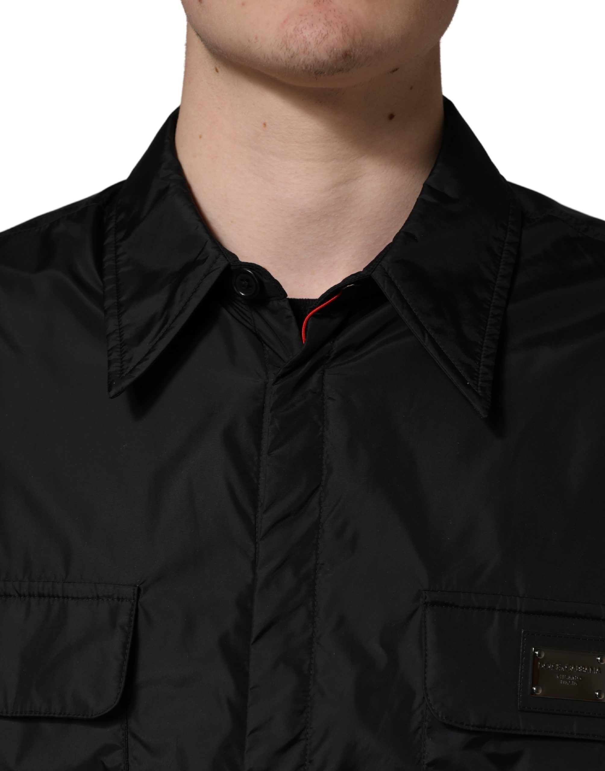 Logo Plaque Long Sleeves Shirt Men's Jacket (Pre-Owned) - Dolce & Gabbana - Modalova