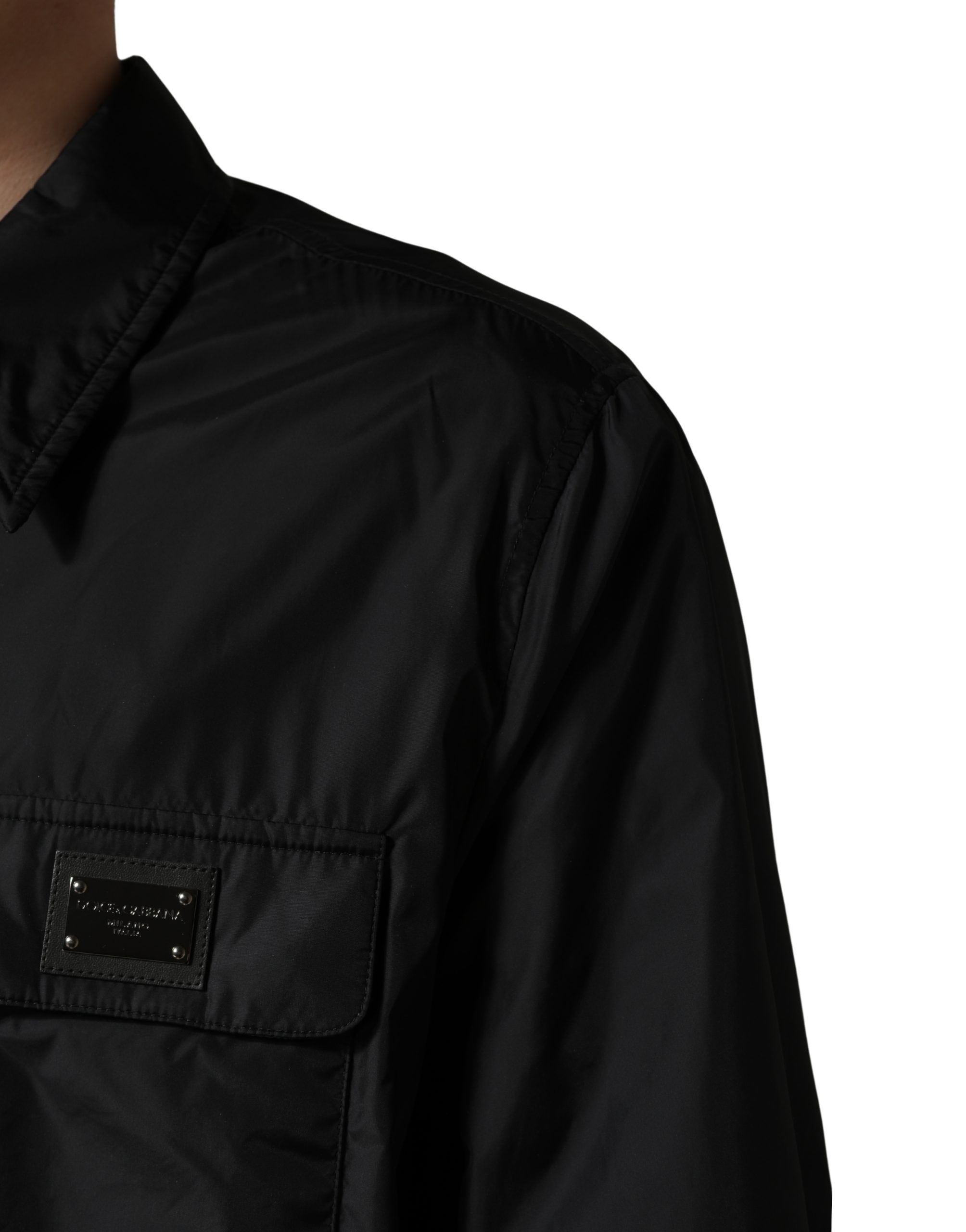 Logo Plaque Long Sleeves Shirt Men's Jacket (Pre-Owned) - Dolce & Gabbana - Modalova