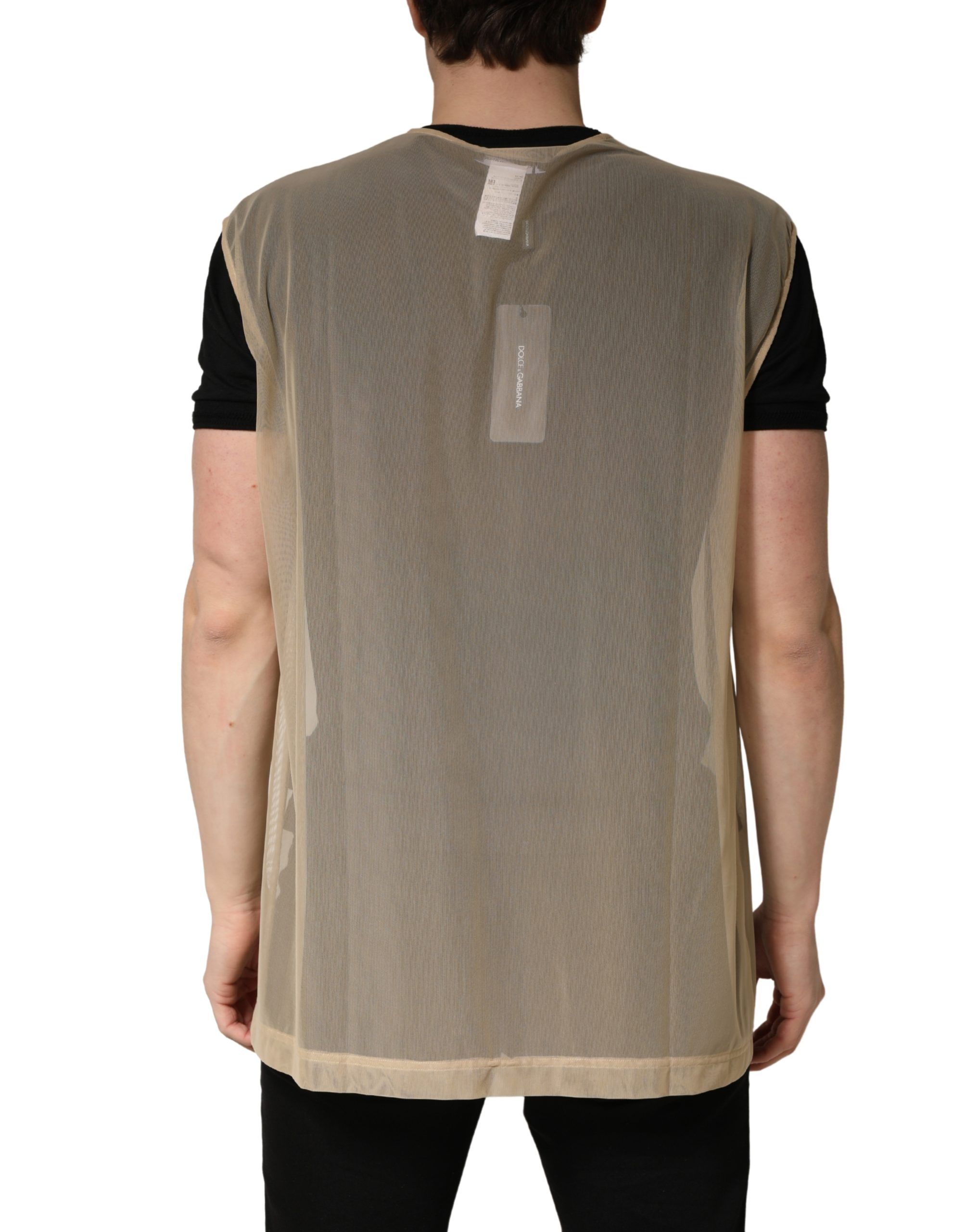 Crew Neck Sleeveless Mesh Top Men's T-shirt (Pre-Owned) - Dolce & Gabbana - Modalova