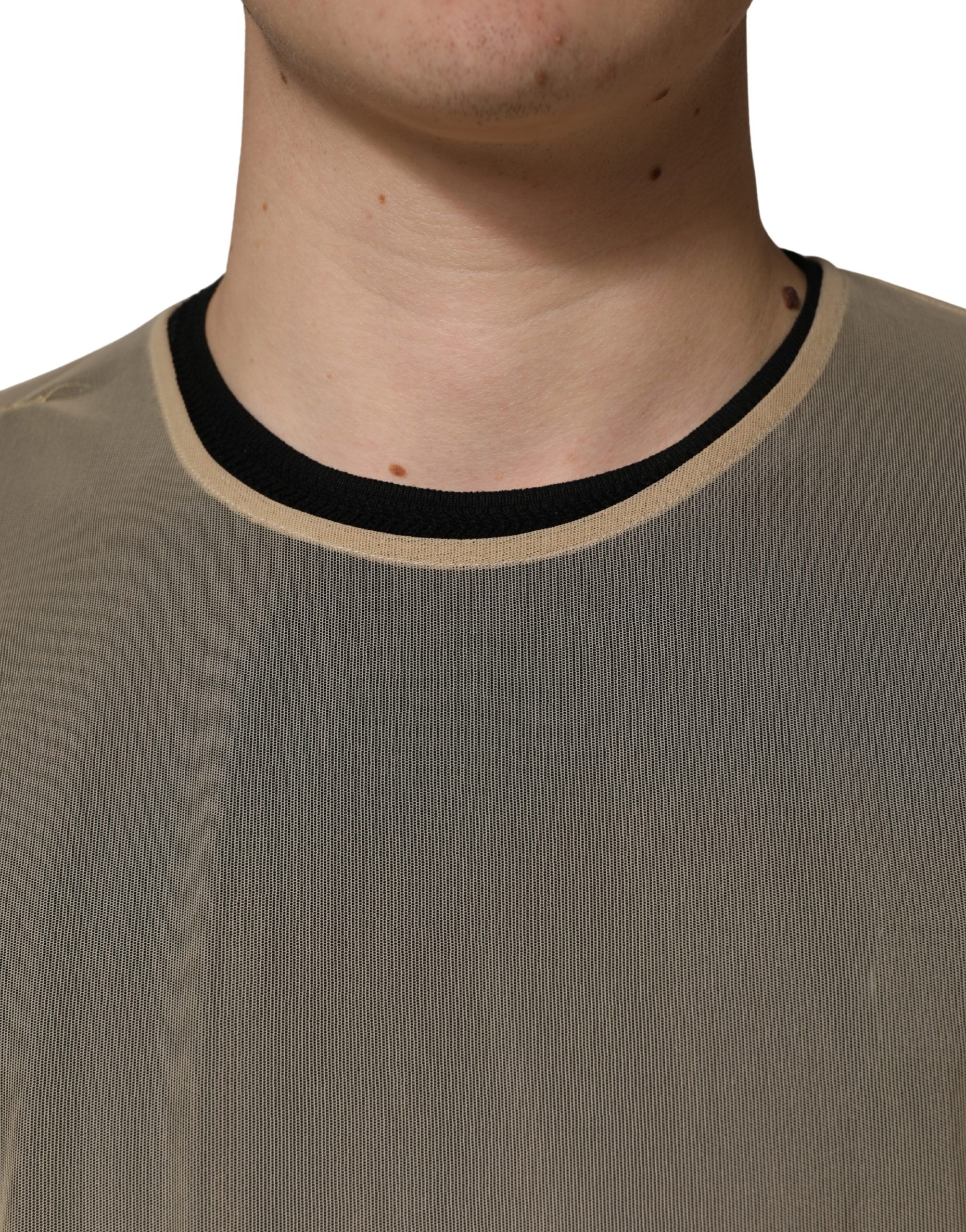 Crew Neck Sleeveless Mesh Top Men's T-shirt (Pre-Owned) - Dolce & Gabbana - Modalova