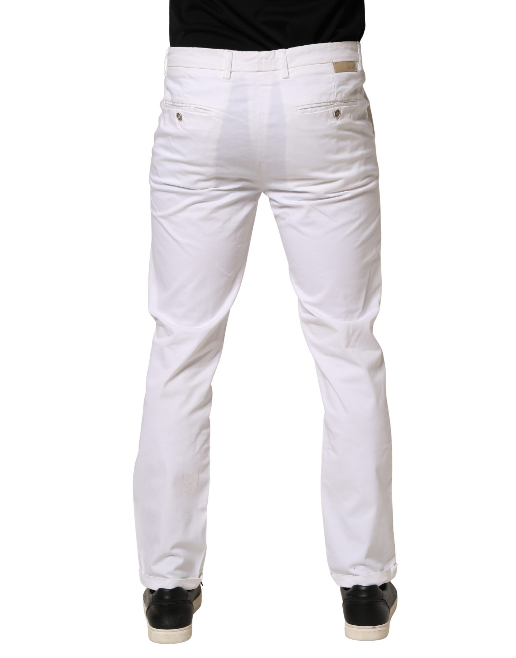 Mid Waist Cotton Stretch Casual Men Trouser Men's Pants (Pre-Owned) - Kaos - Modalova