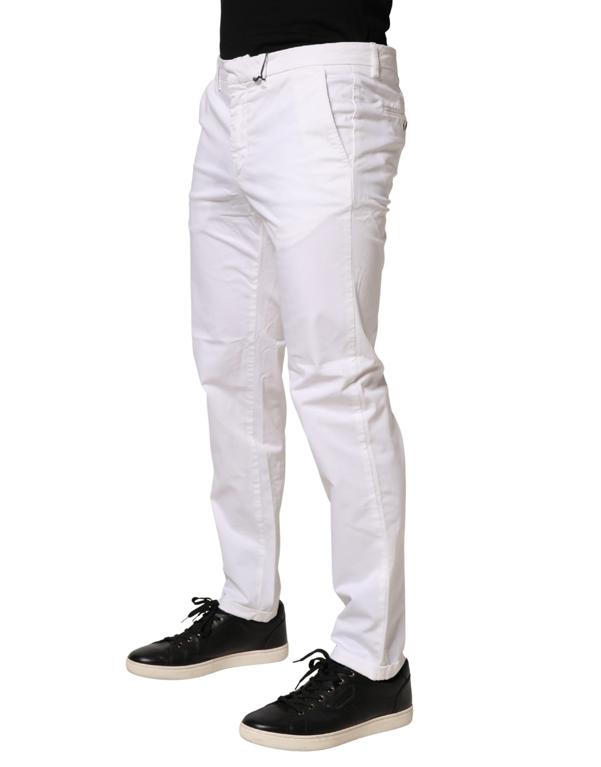 Mid Waist Cotton Stretch Casual Men Trouser Men's Pants (Pre-Owned) - Kaos - Modalova