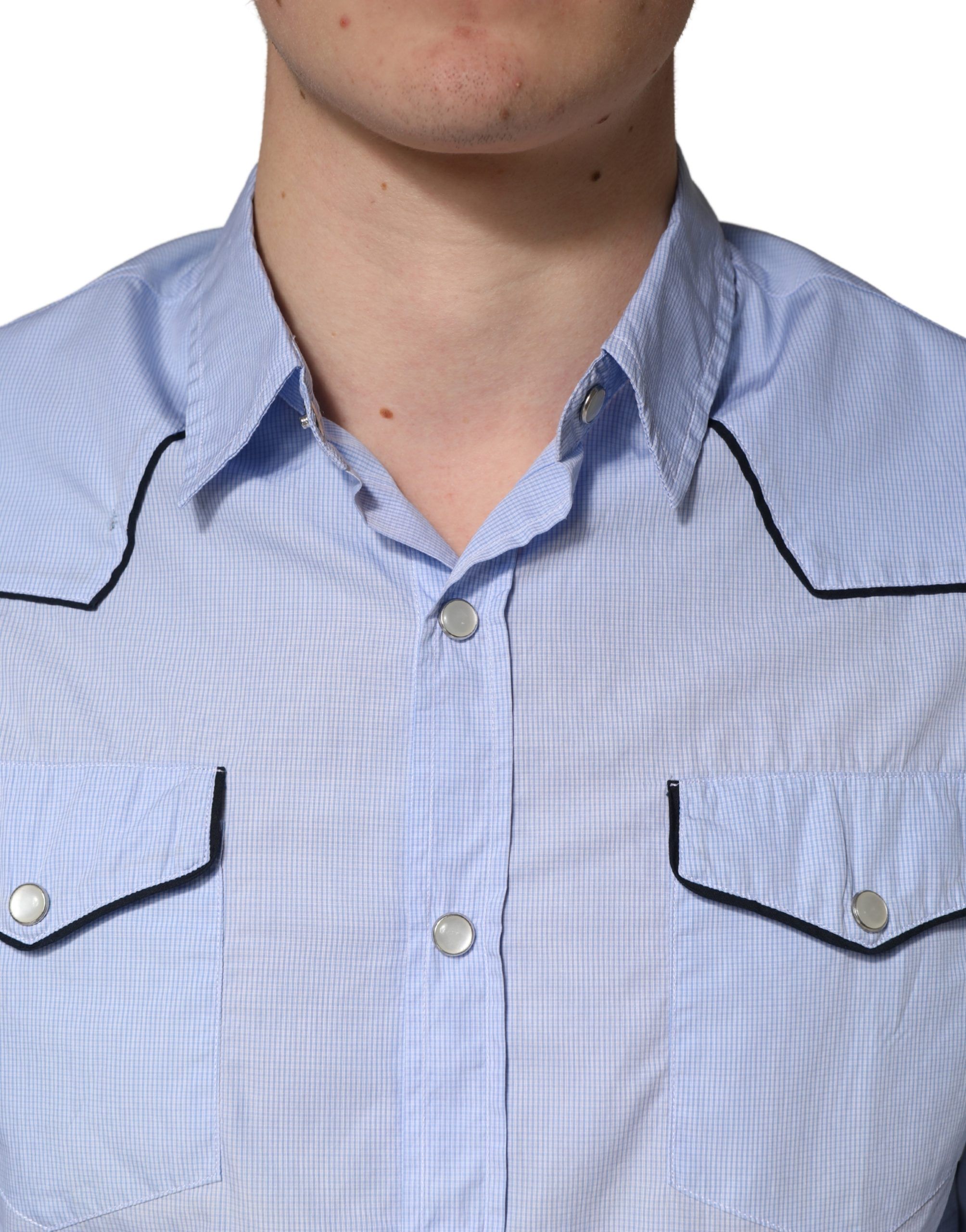 Slim Fit Collared Long Sleeve Casual Men's Shirt (Pre-Owned) - AGLINI - Modalova