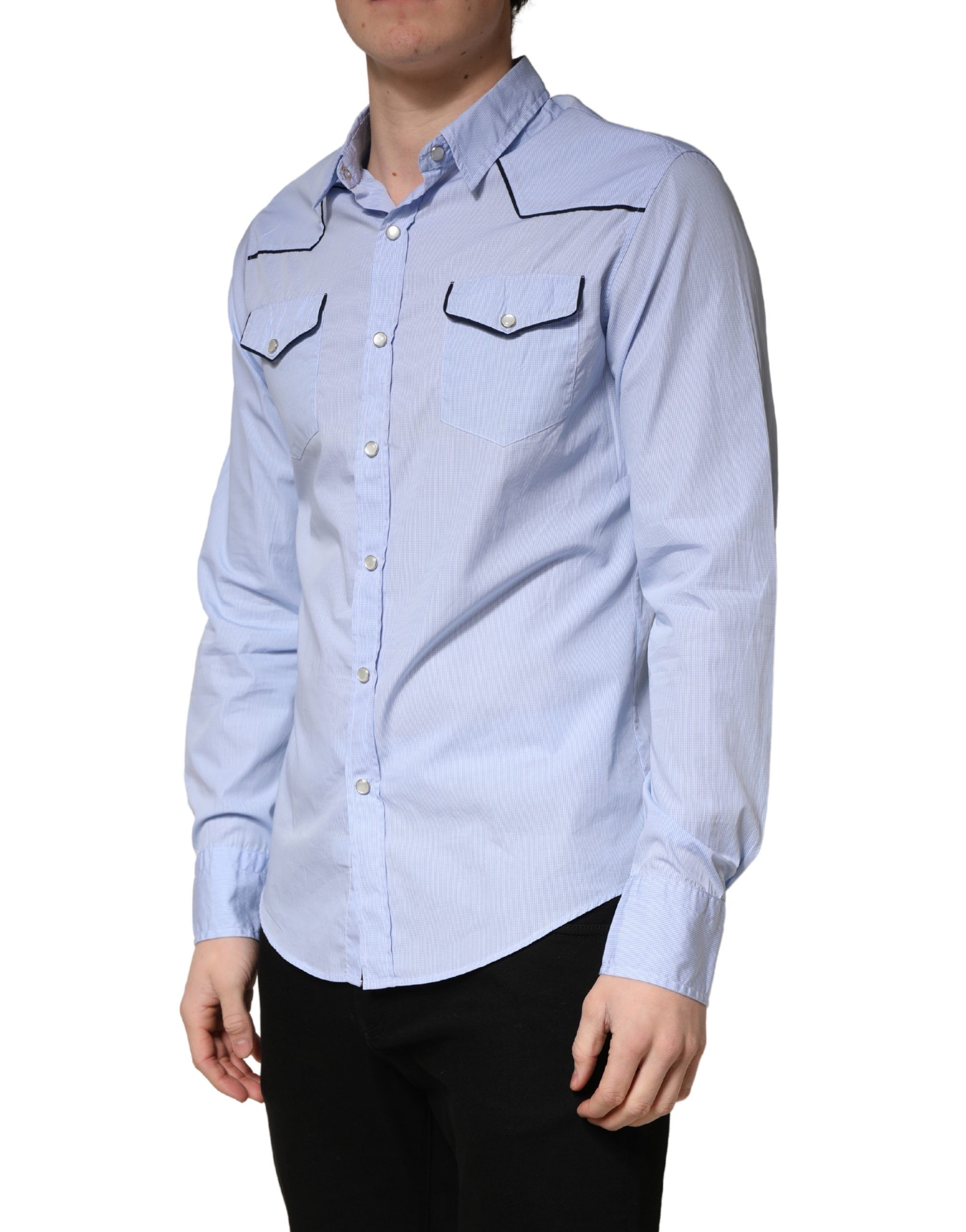 Slim Fit Collared Long Sleeve Casual Men's Shirt (Pre-Owned) - AGLINI - Modalova