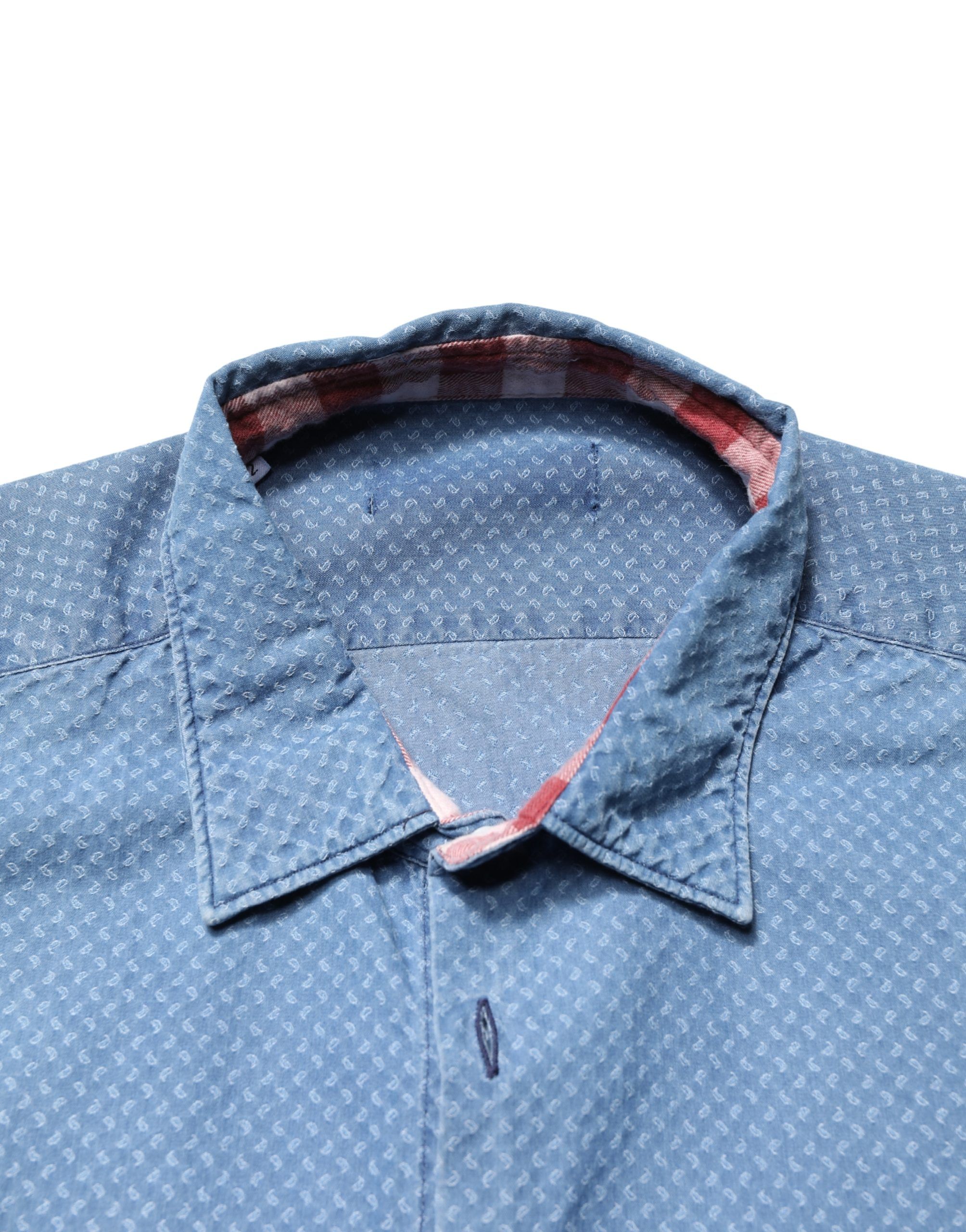 Cotton Slim Fit Collared LongSleeve Casual Men's Shirt (Pre-Owned) - AGLINI - Modalova