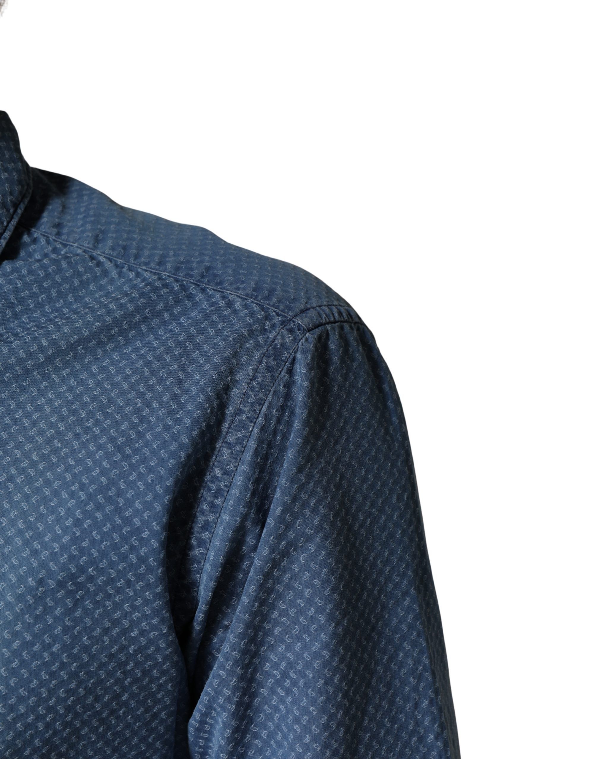 Cotton Slim Fit Collared LongSleeve Casual Men's Shirt (Pre-Owned) - AGLINI - Modalova