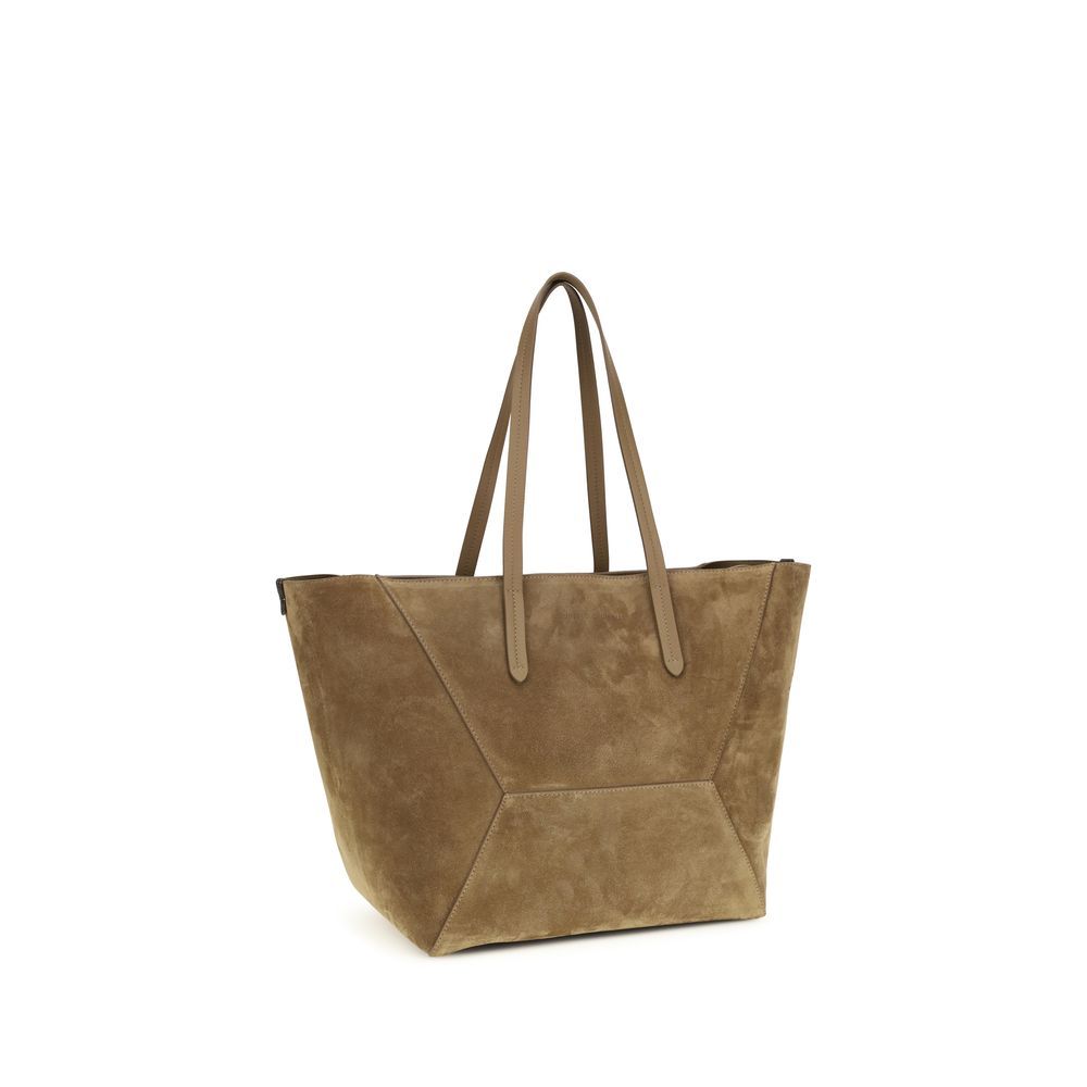 Calf Leather Bos Taurus Shoulder Women's Bag - Brunello Cucinelli - Modalova