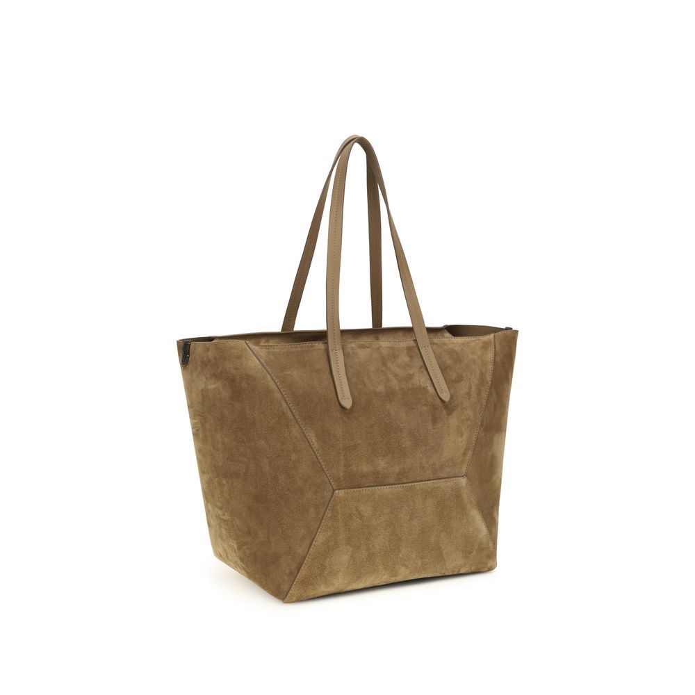 Calf Leather Bos Taurus Shoulder Women's Bag - Brunello Cucinelli - Modalova