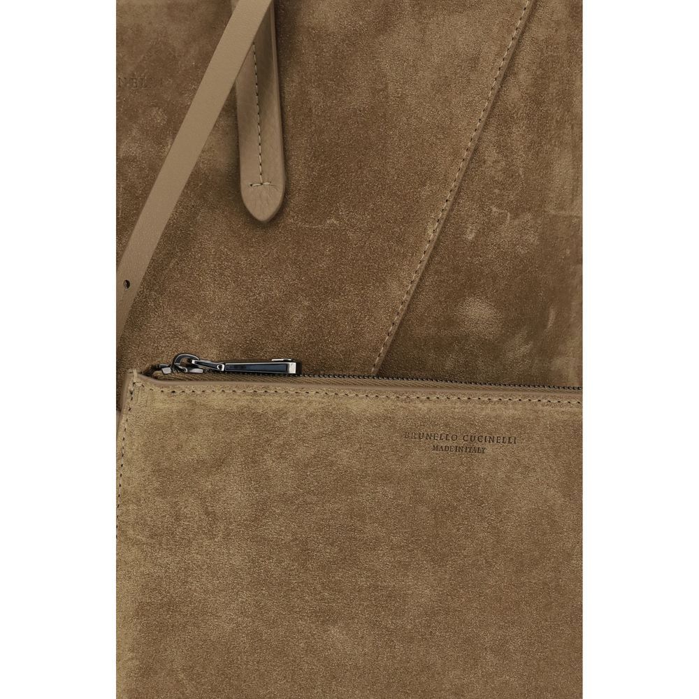 Calf Leather Bos Taurus Shoulder Women's Bag - Brunello Cucinelli - Modalova