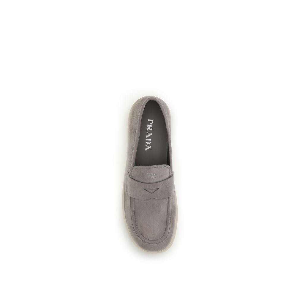 Calf Leather Bos Taurus Slip-On Men's Loafers - Prada - Modalova
