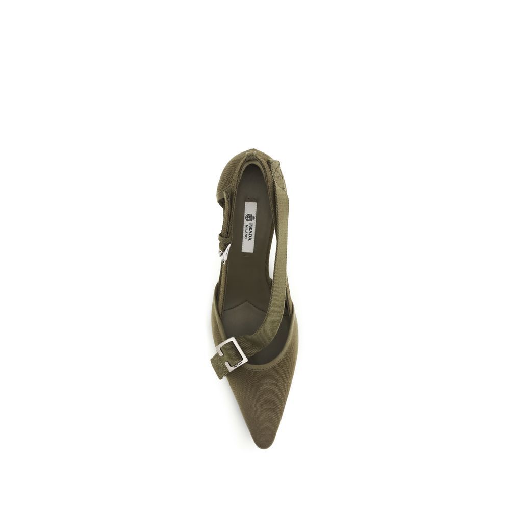 Cotton Mid Heel Women's Pumps - Prada - Modalova