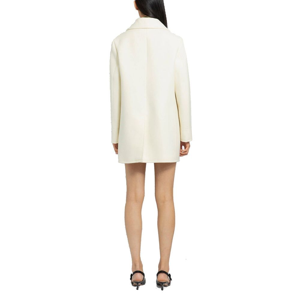 Prada White Wool Women's Coat - Prada - Modalova