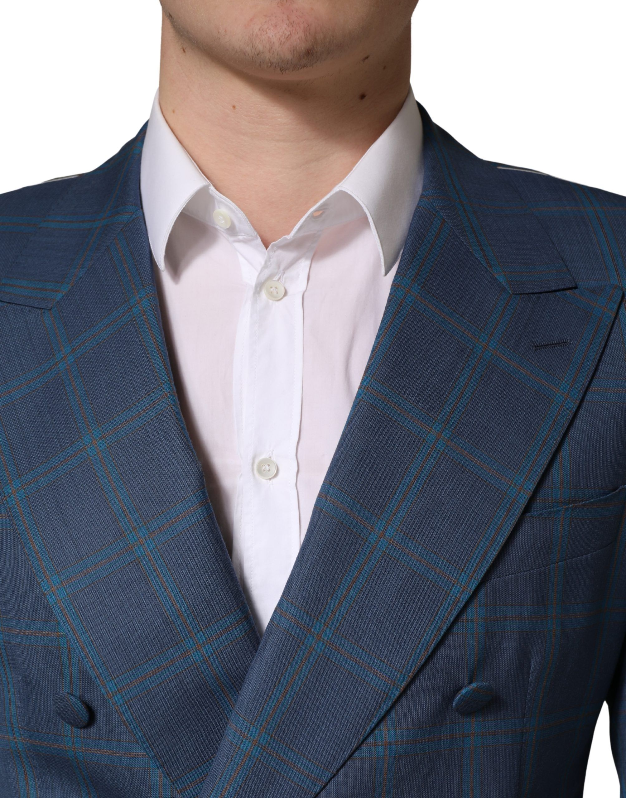 Checked Double Breasted Men Suit Men's Jacket - Dolce & Gabbana - Modalova