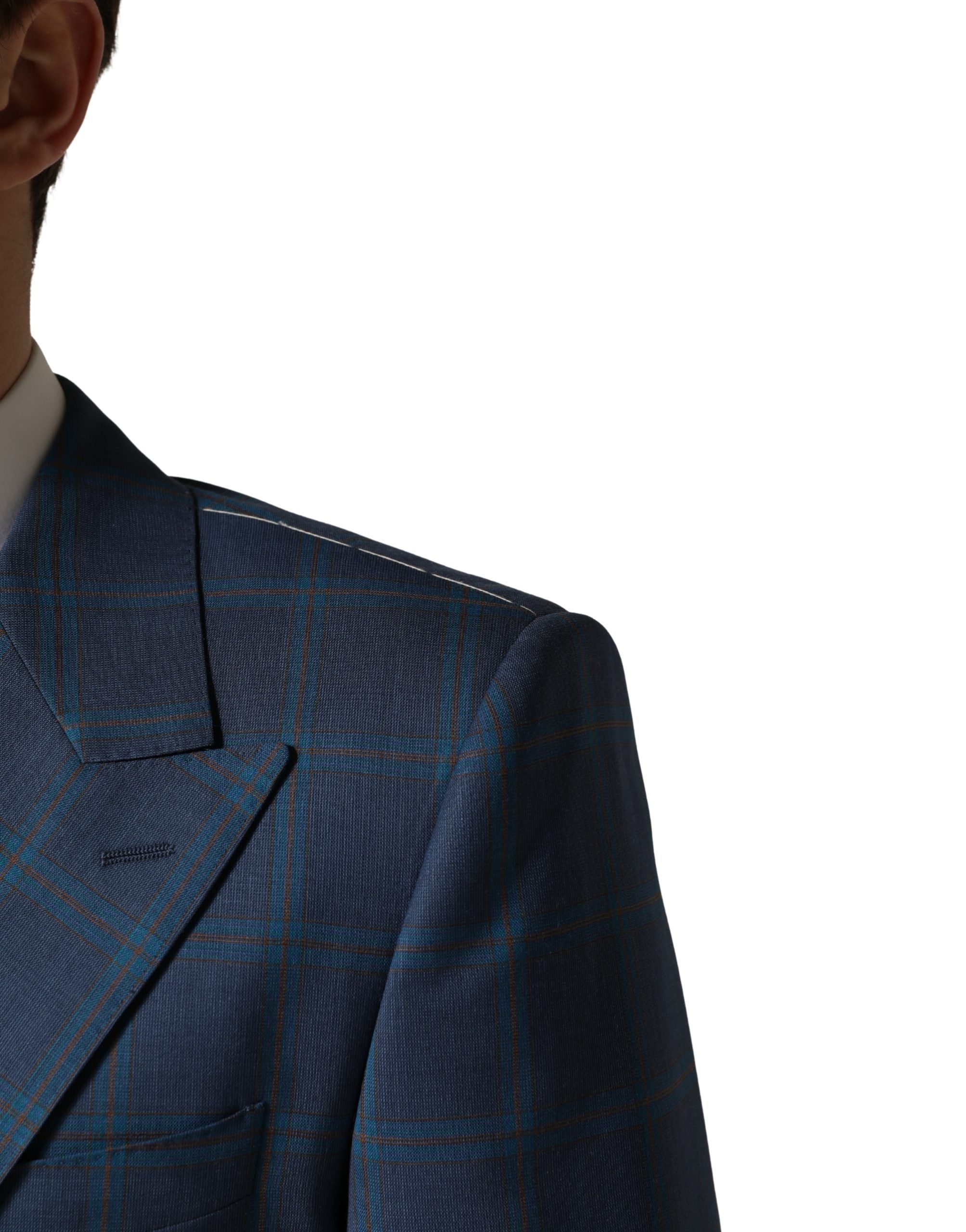 Checked Double Breasted Men Suit Men's Jacket - Dolce & Gabbana - Modalova