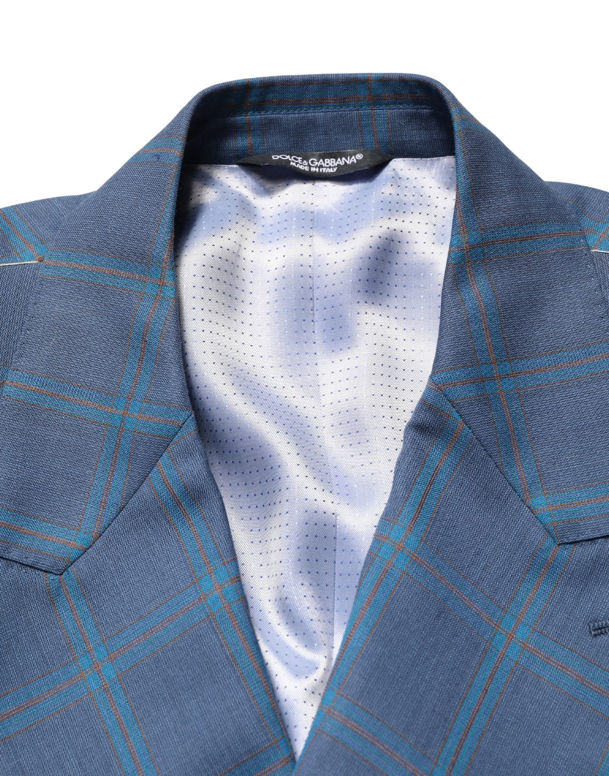 Checked Double Breasted Men Suit Men's Jacket - Dolce & Gabbana - Modalova