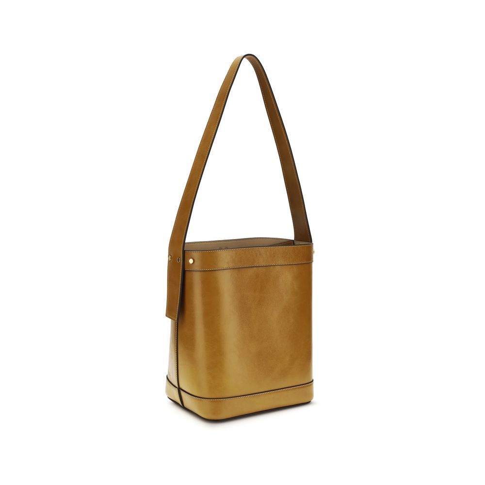 Calf Leather Bos Taurus Backet Women's Bag - Versace - Modalova