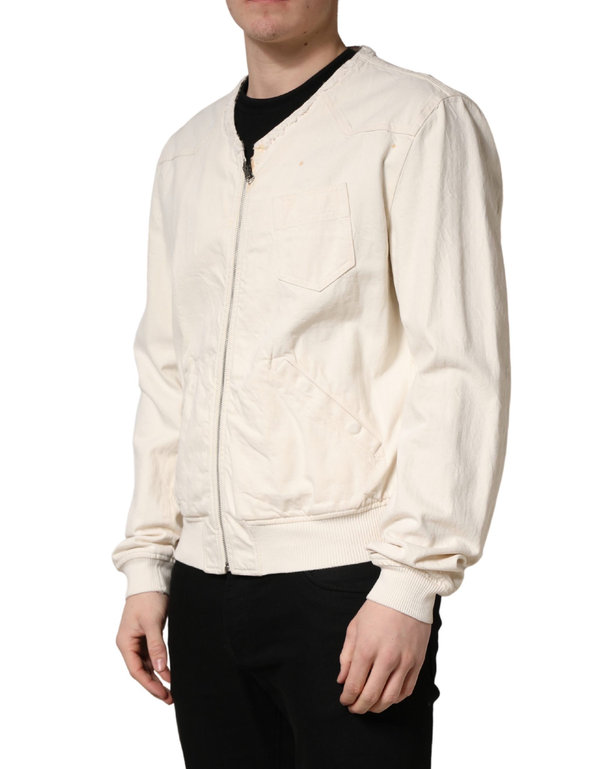 Cotton FullZip Denim Blouson Men's Jacket (Pre-Owned) - Dolce & Gabbana - Modalova