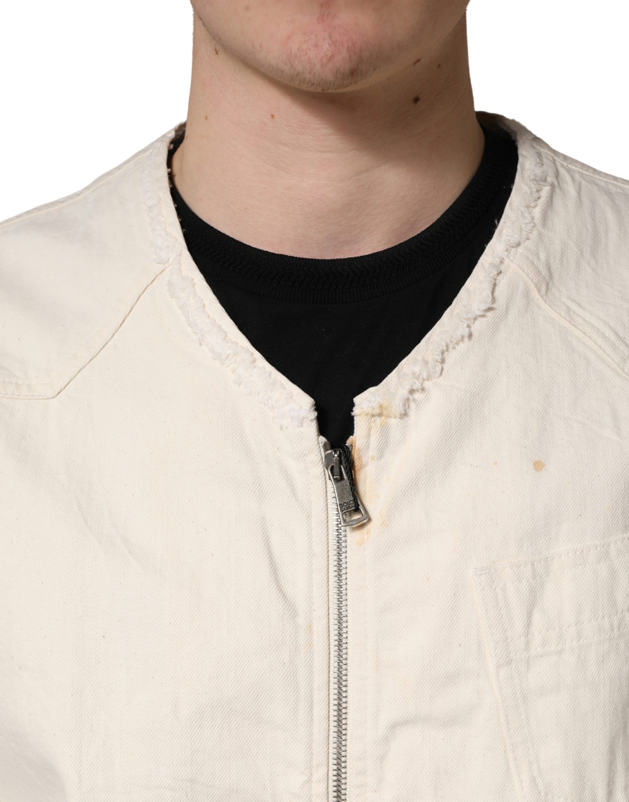 Cotton FullZip Denim Blouson Men's Jacket (Pre-Owned) - Dolce & Gabbana - Modalova