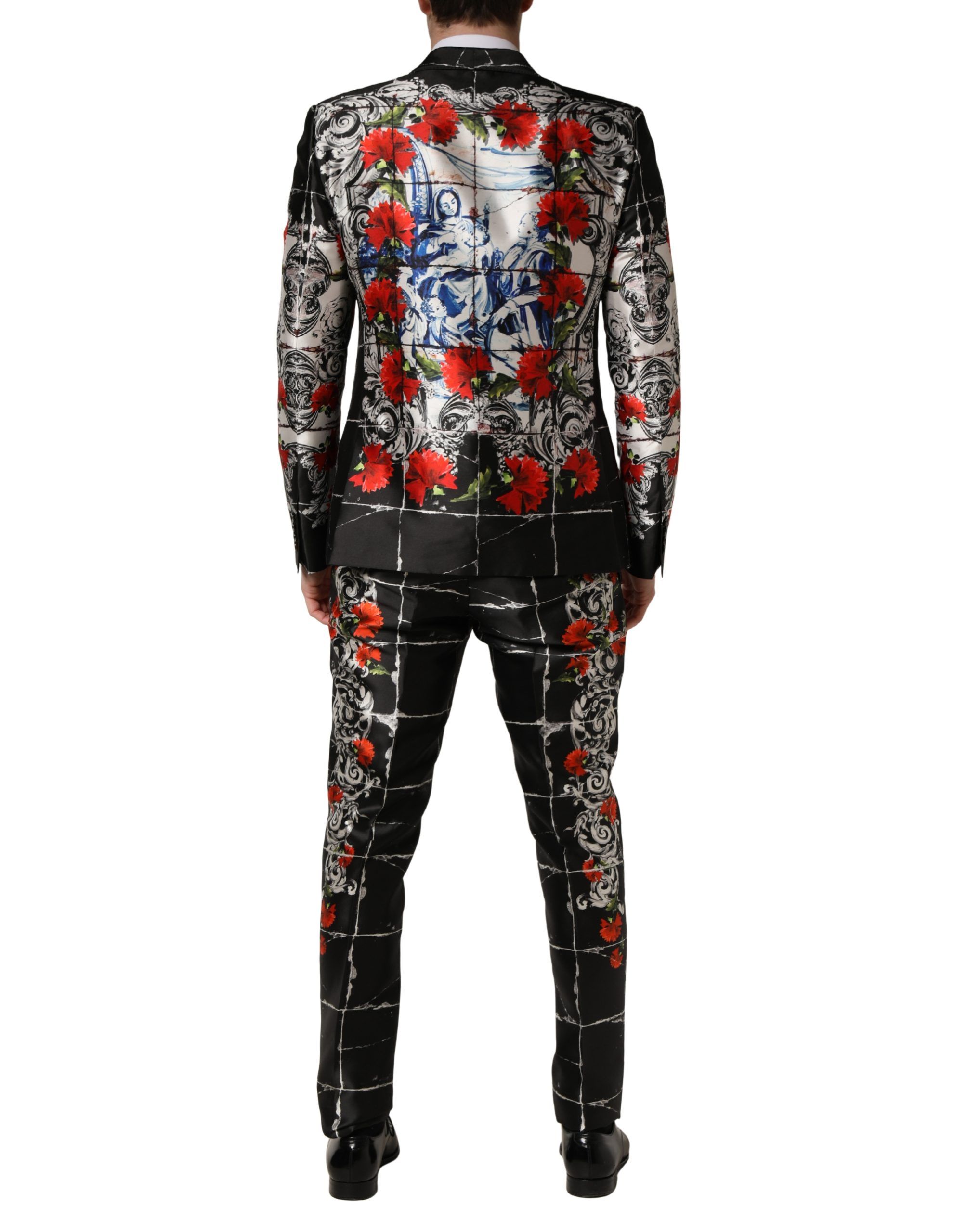 Floral 2 Buttons Formal 3 Piece Men's Suit - Dolce & Gabbana - Modalova