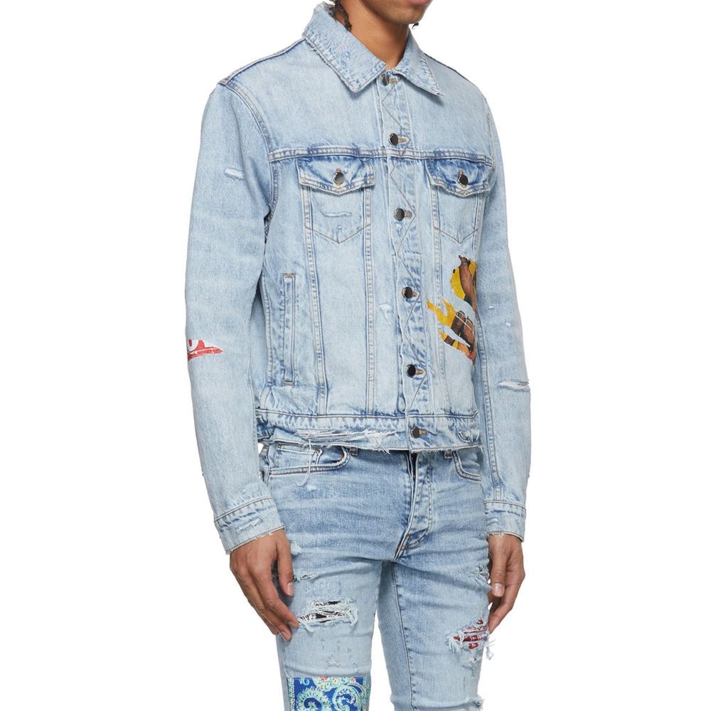 Cotton Denim Men's Jacket - Amiri - Modalova