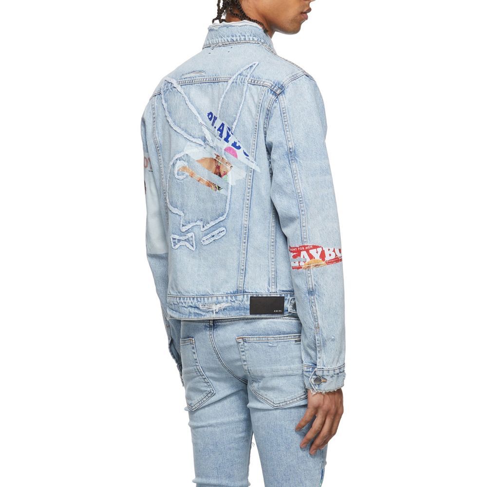 Cotton Denim Men's Jacket - Amiri - Modalova