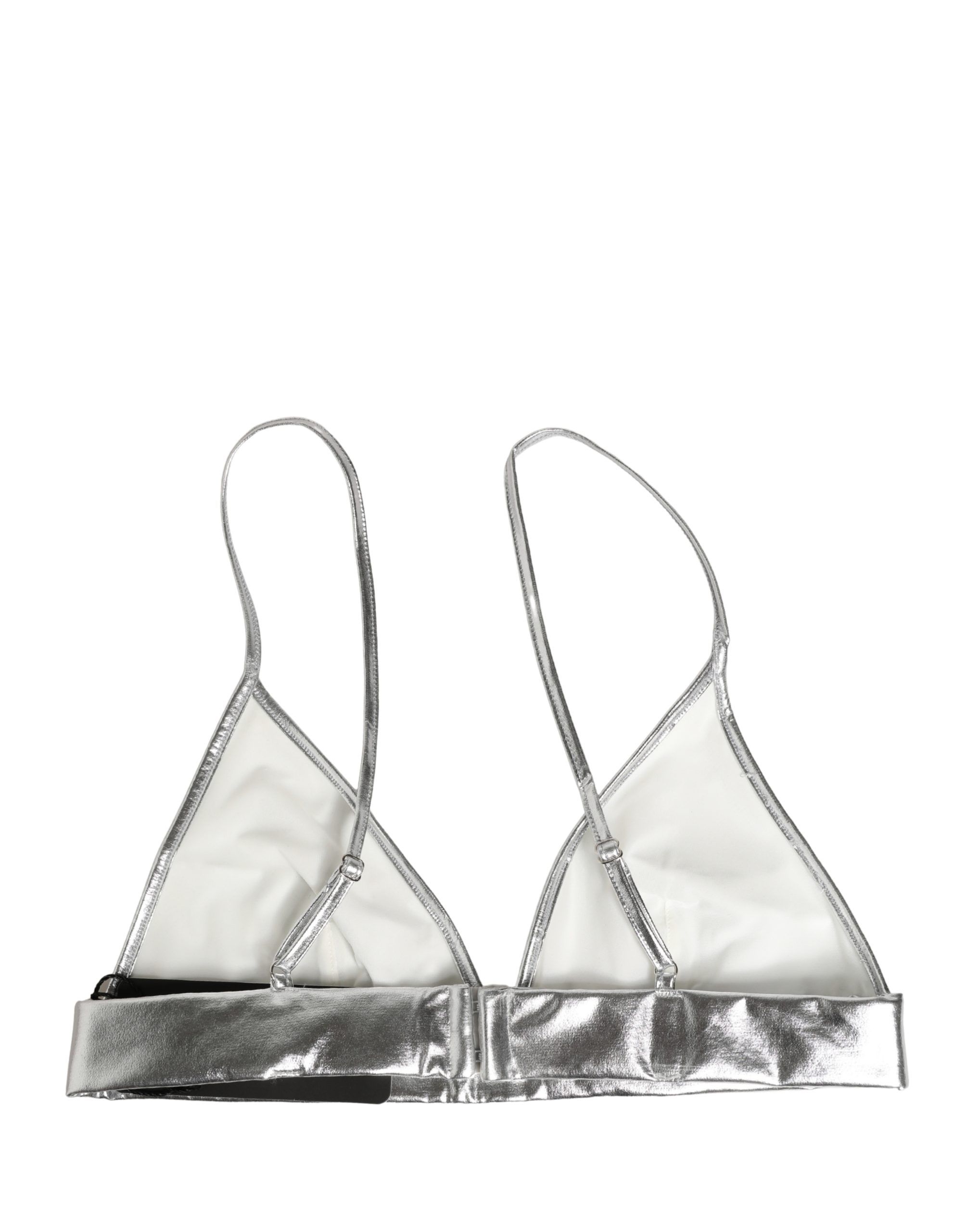 Metallic Sleeveless Bustier Cropped Women's Top - Dolce & Gabbana - Modalova