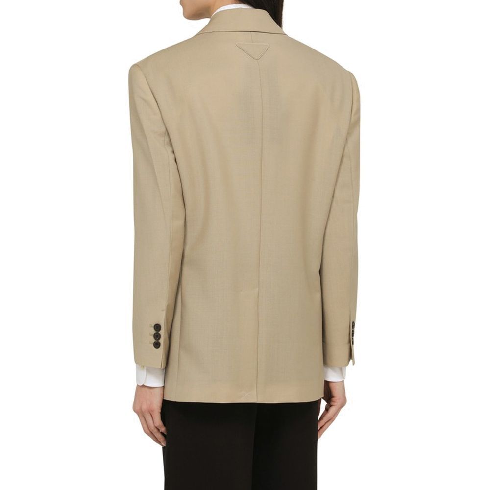 Prada Beige Mohair Women's Blazer - Prada - Modalova