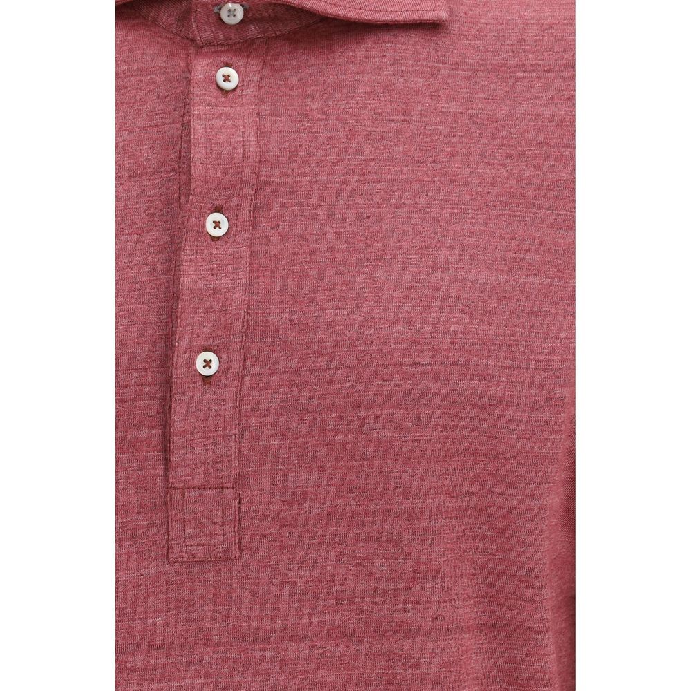 Linen Polo Men's Shirt - Brunello Cucinelli - Modalova