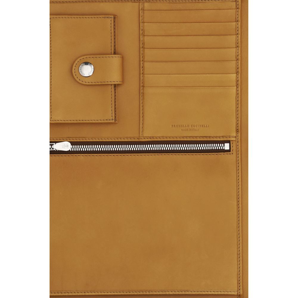 Calf Leather Bos Taurus Men's Wallet - Brunello Cucinelli - Modalova