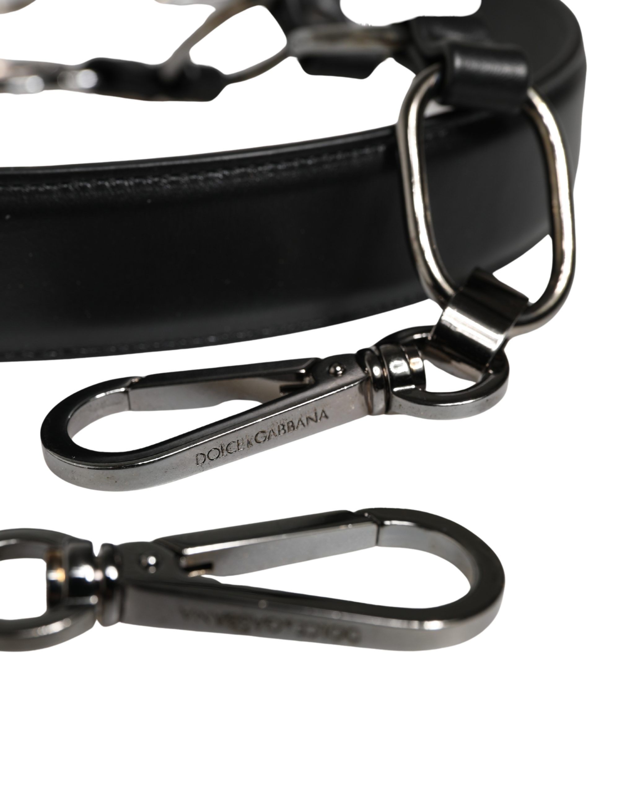 Leather Silver Chain Bag Accessory Shoulder Women's Strap - Dolce & Gabbana - Modalova